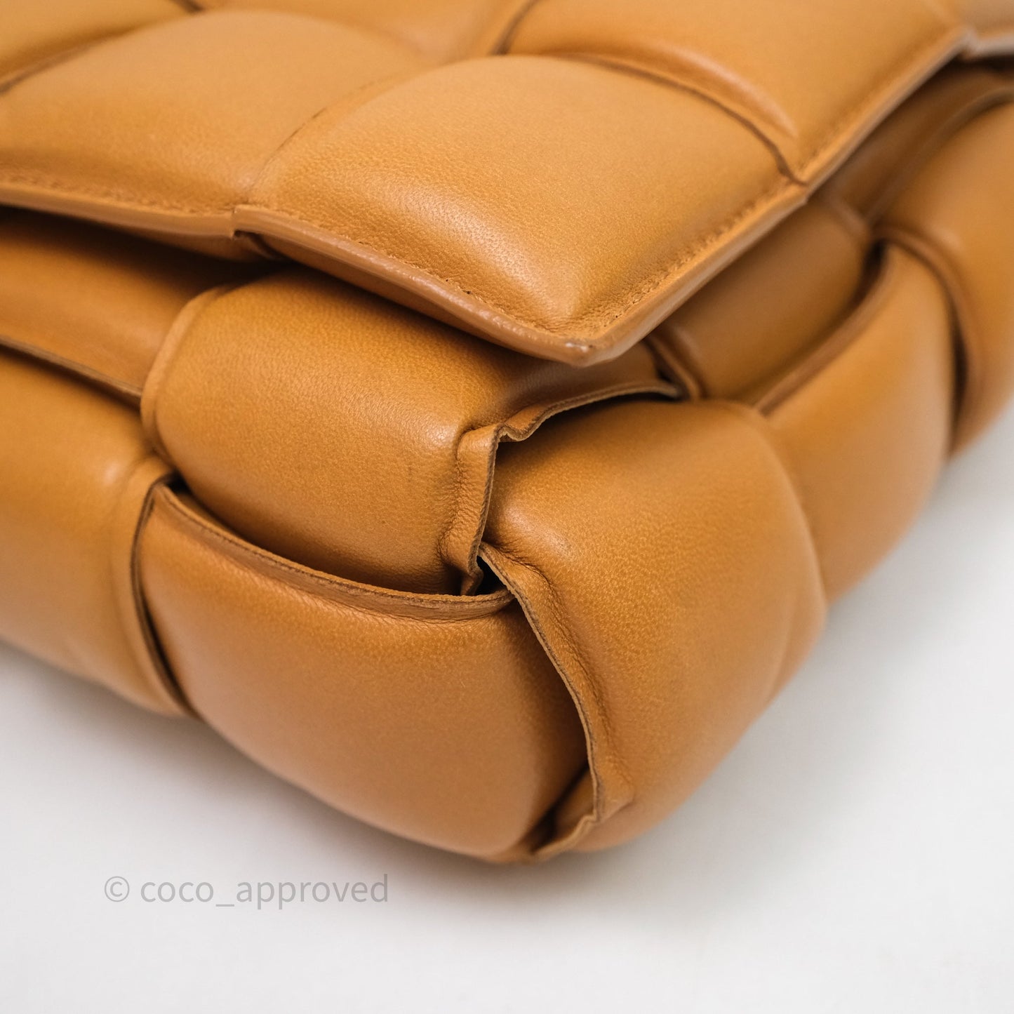 Bottega Veneta Padded Cassette Camel Lambskin