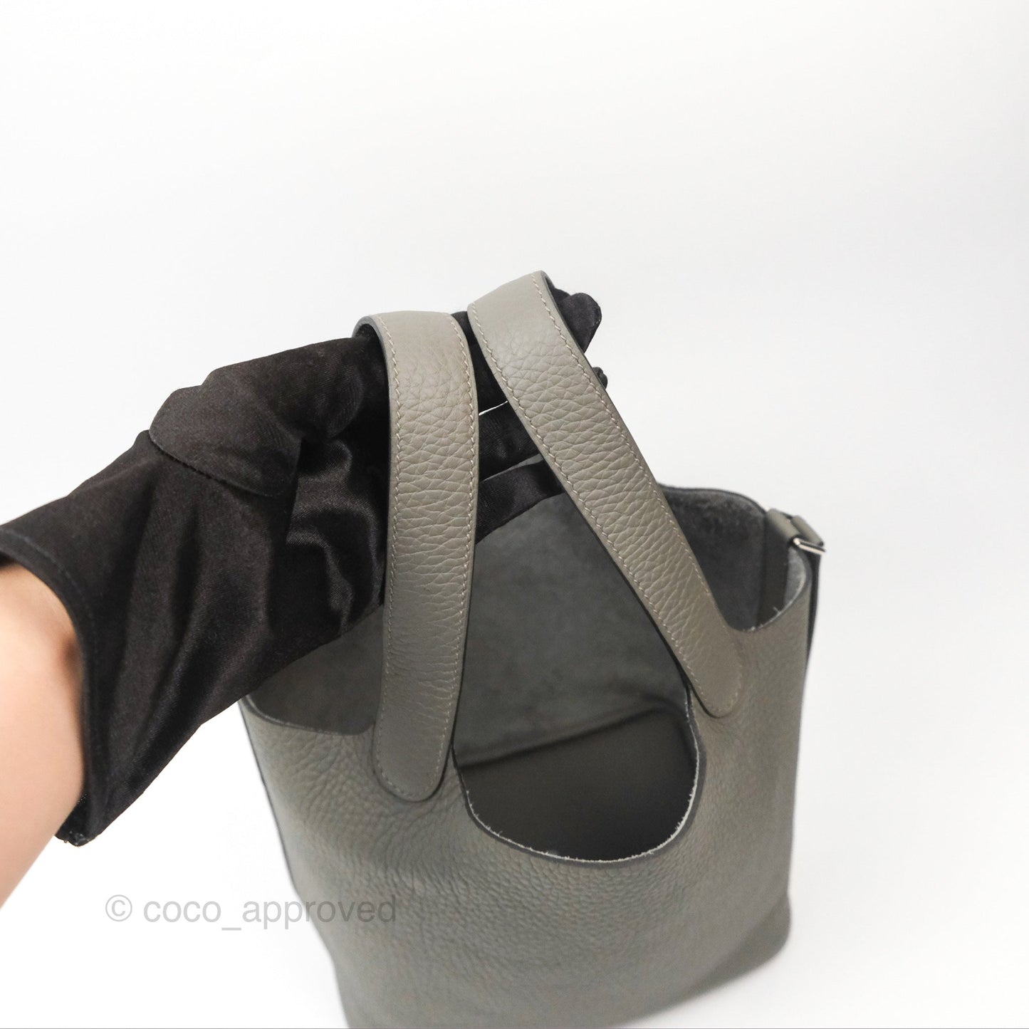 Hermès Picotin Lock 18 Gris Meyer 0L Clemence Palladium Hardware