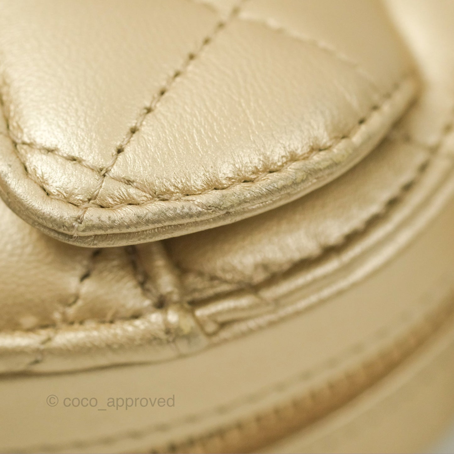 Chanel Small Heart Bag Iridescent Gold Lambskin Gold Hardware 22S