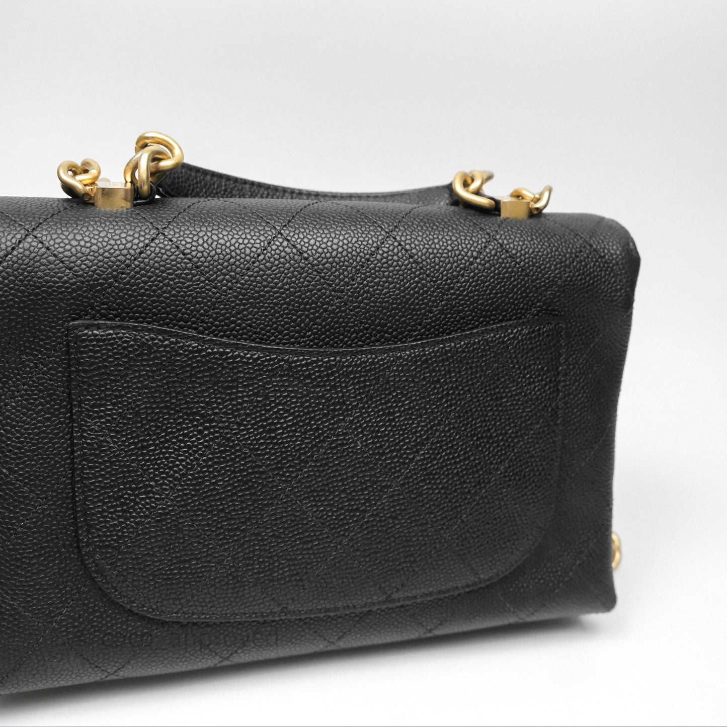 Chanel Small Chic Affinity Grained Calfskin Black Aged Gold Hardware