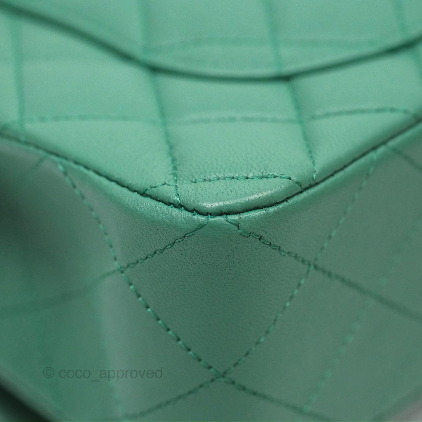 Chanel Small S/M Classic Flap Green Lambskin Gold Hardware