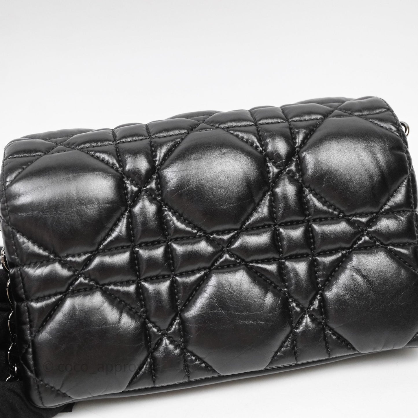 Christian Dior Mini Caro Bag Black Macrocannage