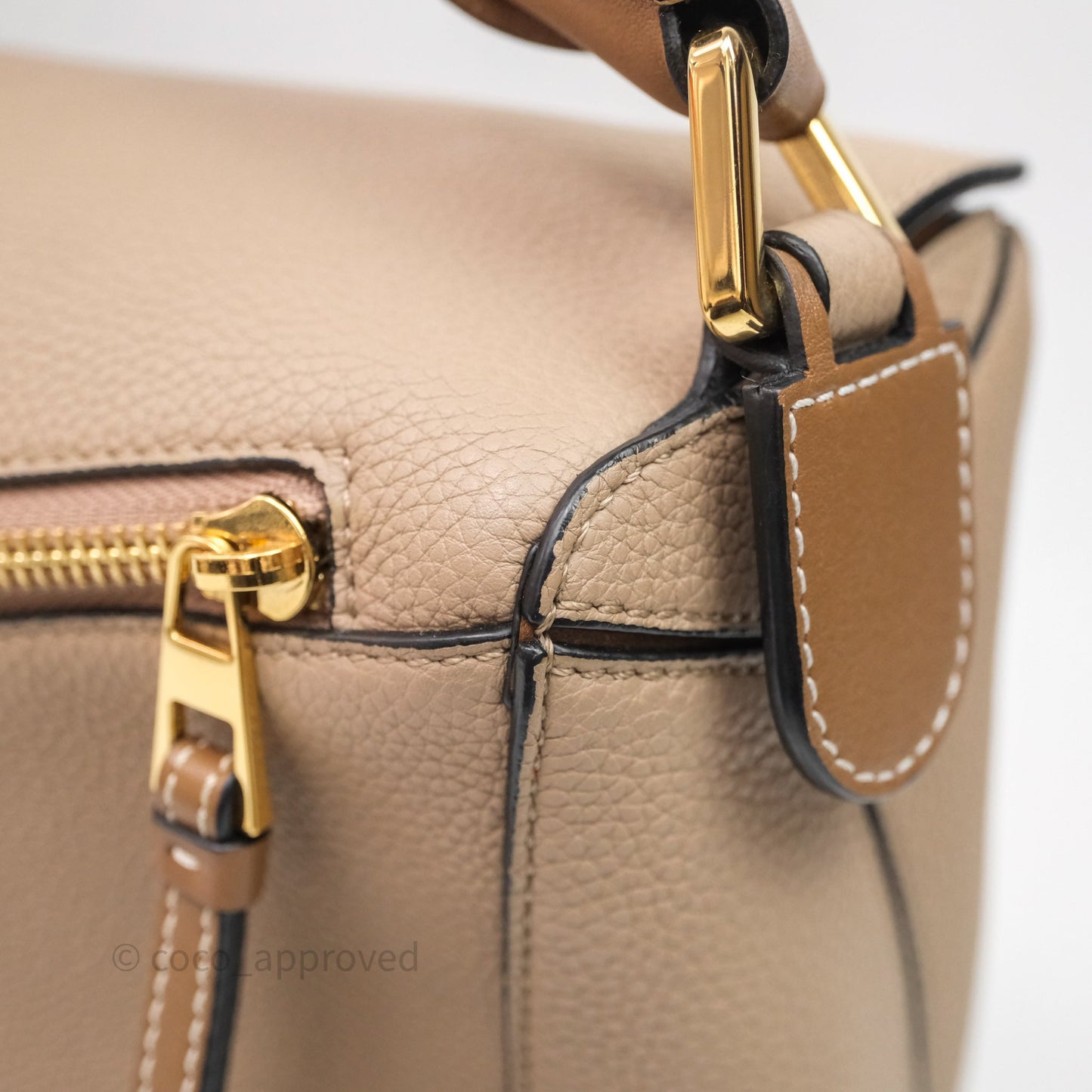 Loewe Medium Puzzle Bag Sand Mink Grained Calfskin