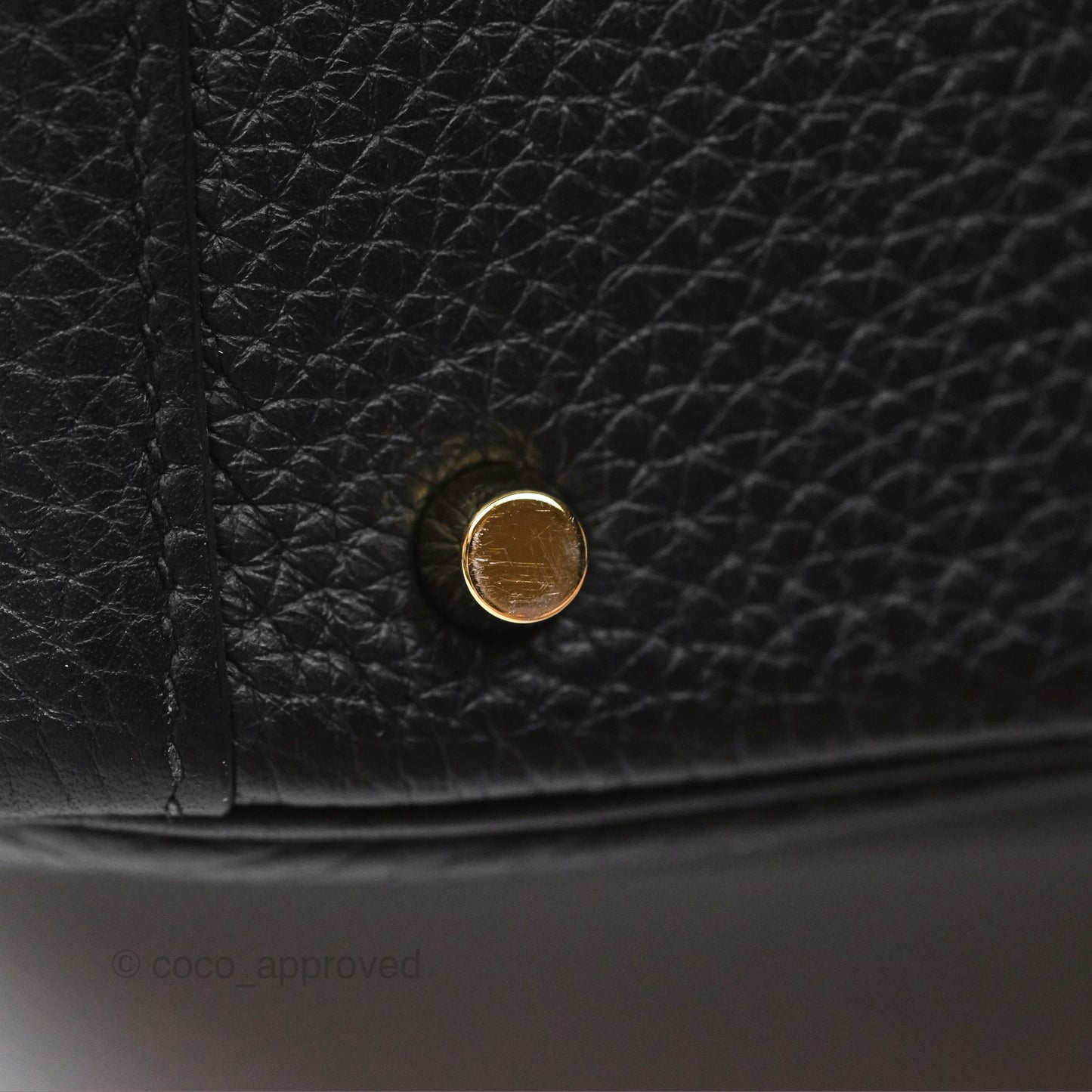Hermès Mini Lindy 20 Noir 89 Clemence Gold Hardware