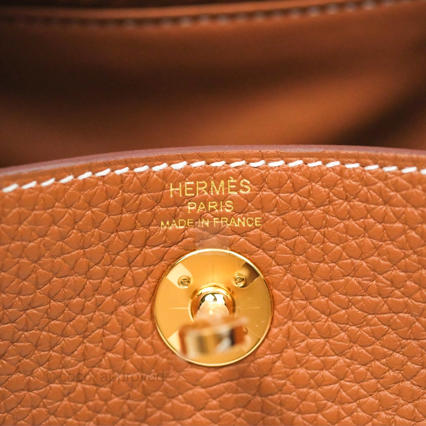 Hermès Mini Lindy 20 Gold Clemence Gold Hardware