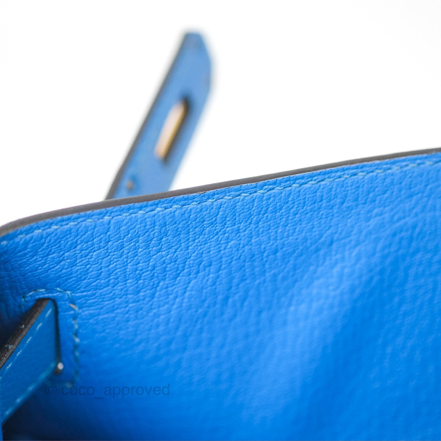 Hermès Retourne Kelly 28 Blue Evercolor Gold Hardware