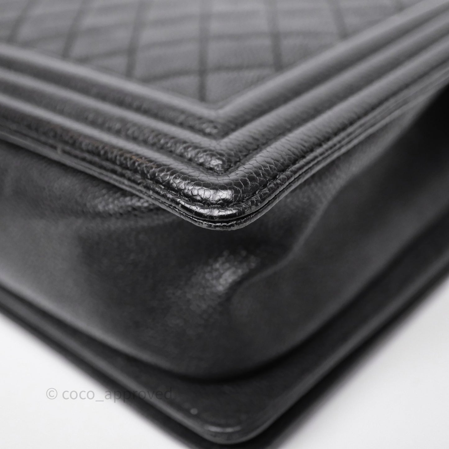 Chanel Quilted New Medium Boy Black Caviar Ruthenium Hardware