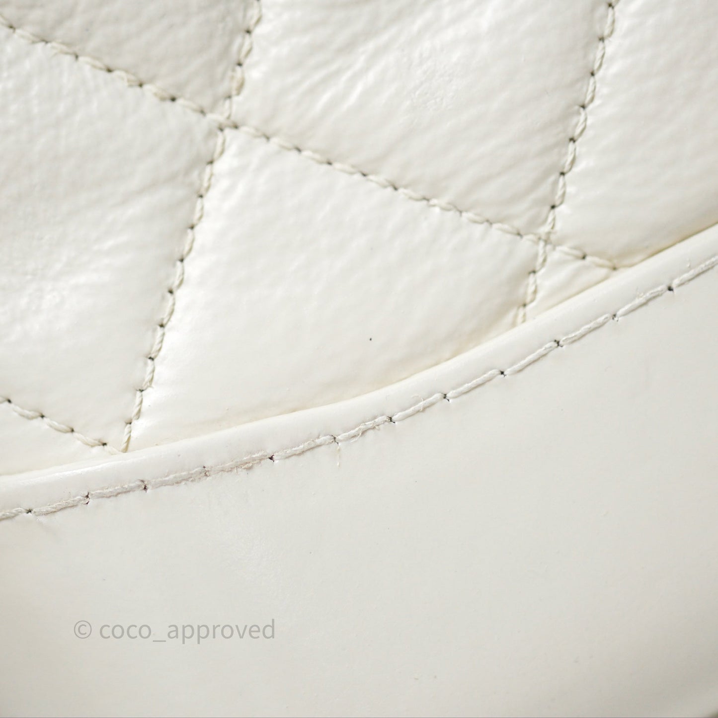 Chanel Small Gabrielle Hobo White Patent Goatskin Mixed Hardware
