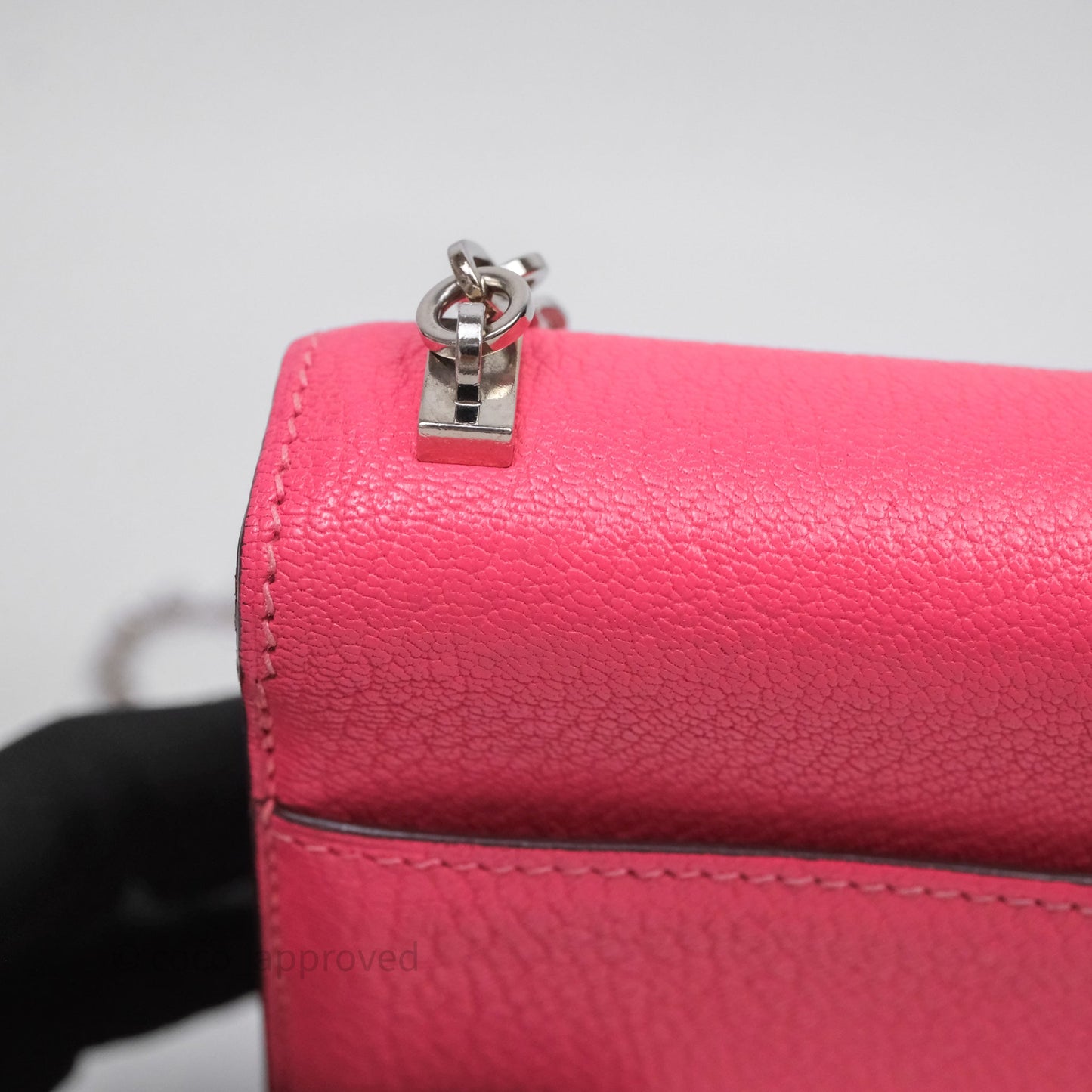 Hermès Mini Verrou Chaine Bag Rose Lipstick U5 Chevre Mysore Palladium Hardware