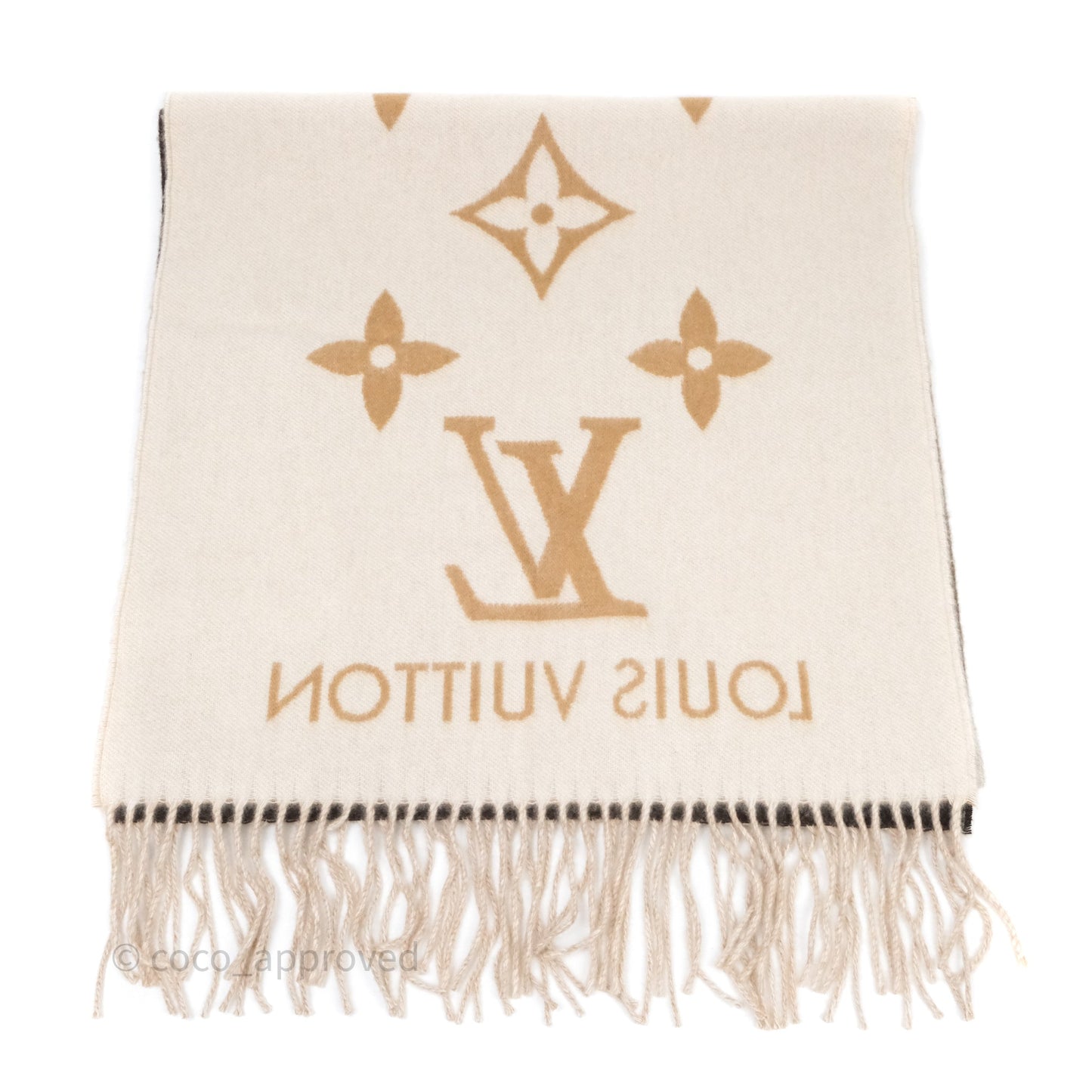 Louis Vuitton Reykjavik Gradient Scarf Cashmere Beige