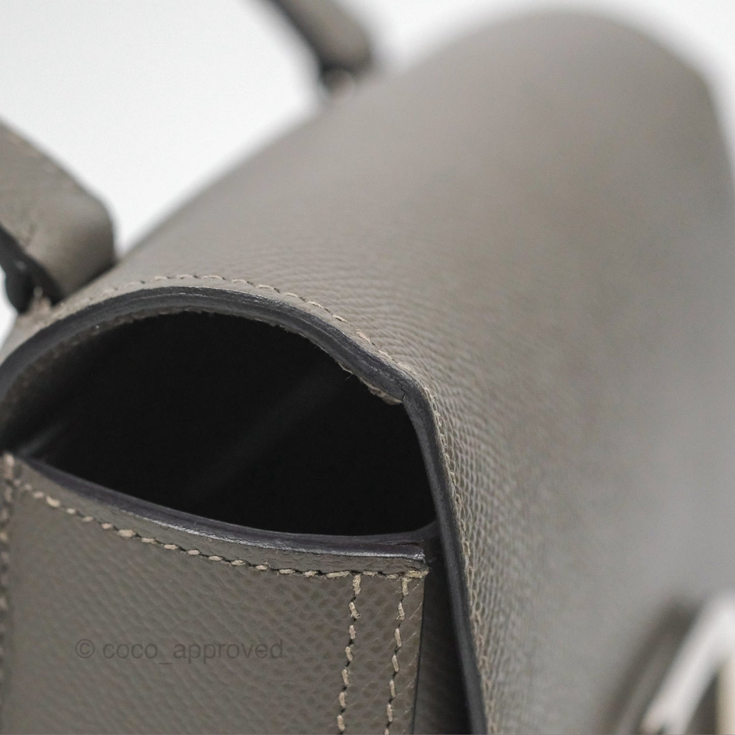 Hermès Della Cavalleria Mini Bag Gris Meyer 0L Epsom Palladium Hardware