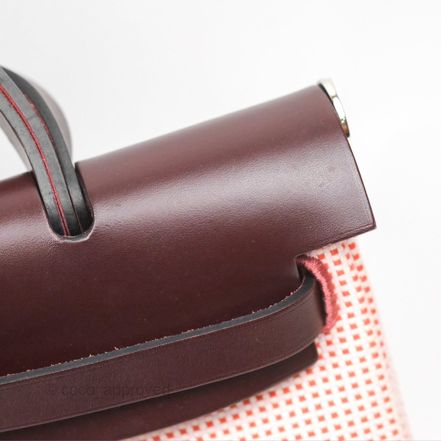 Hermès Herbag Retourne Zip 31 Ecru/Brique/Mauve Pale/Rouge Sellier Canvas Palladium Hardware