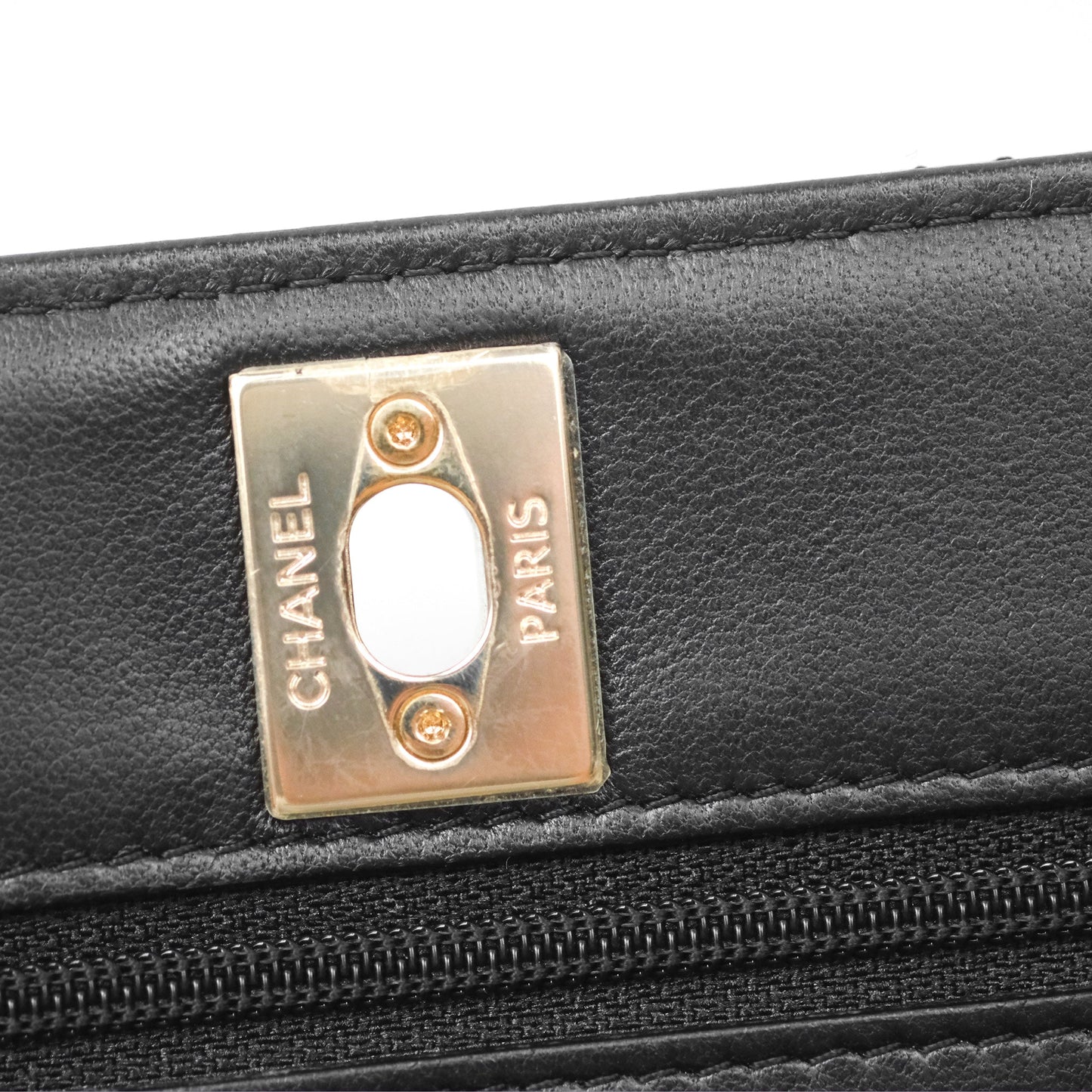 Chanel Wallet On Chain WOC Black Patent Lambskin Gold Hardware