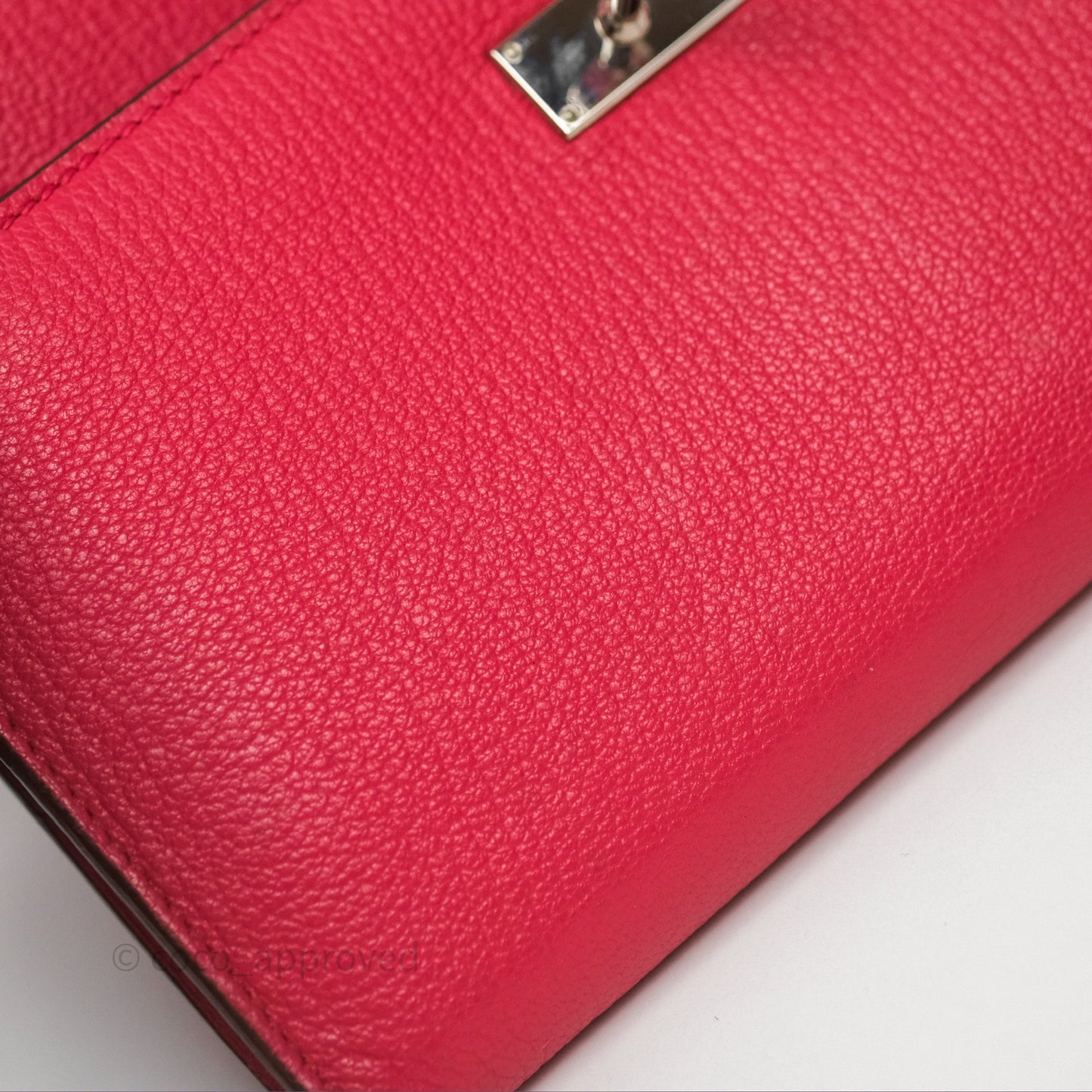 Hermès Kelly Wallet Pink Chevre Mysore Palladium Hardware