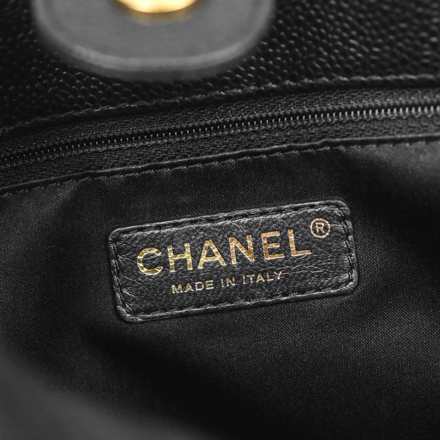 Chanel Vertical GST Black Caviar Gold Hardware