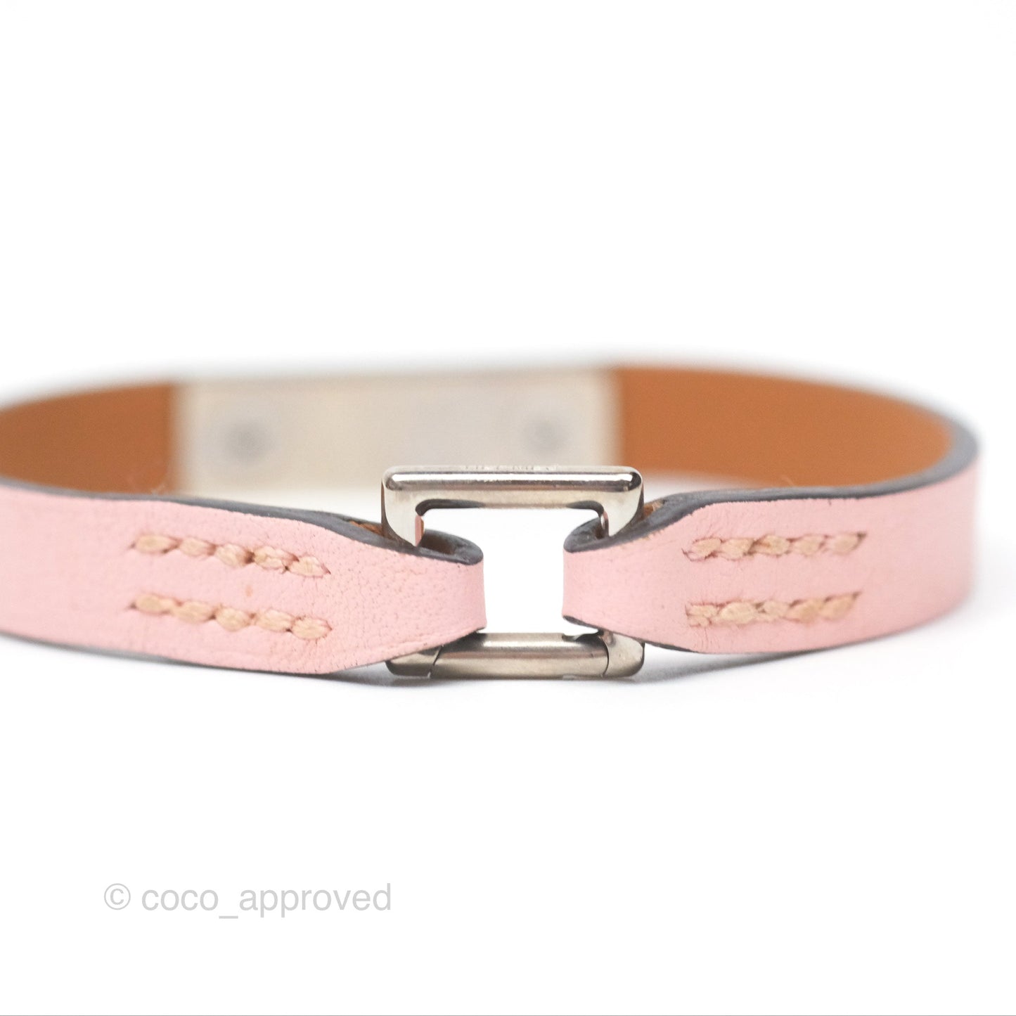 Hermès Rivale Mini Bracelet Rose Sakura Swift Palladium Hardware