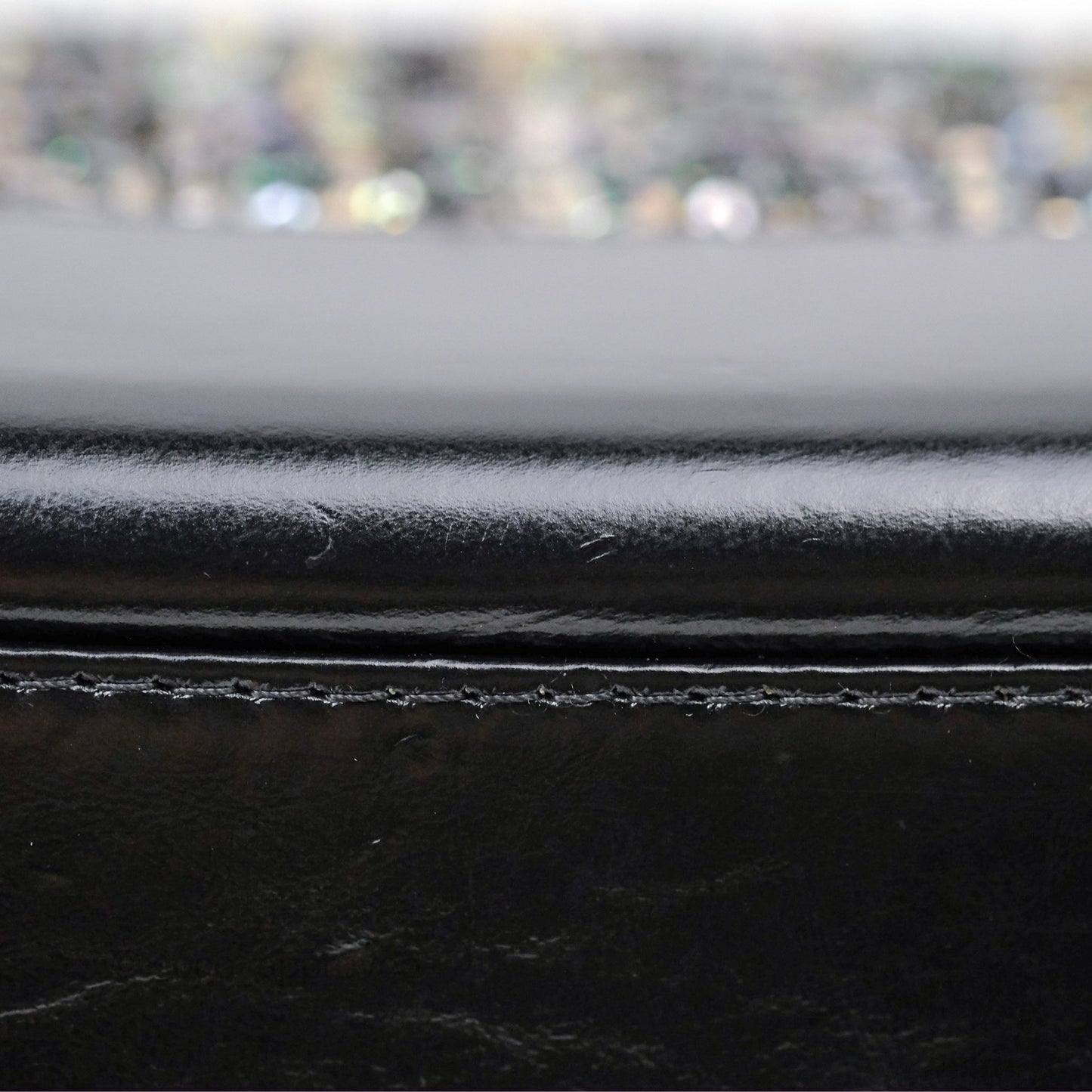 Chanel Large Gabrielle Tweed Green Black Calfskin