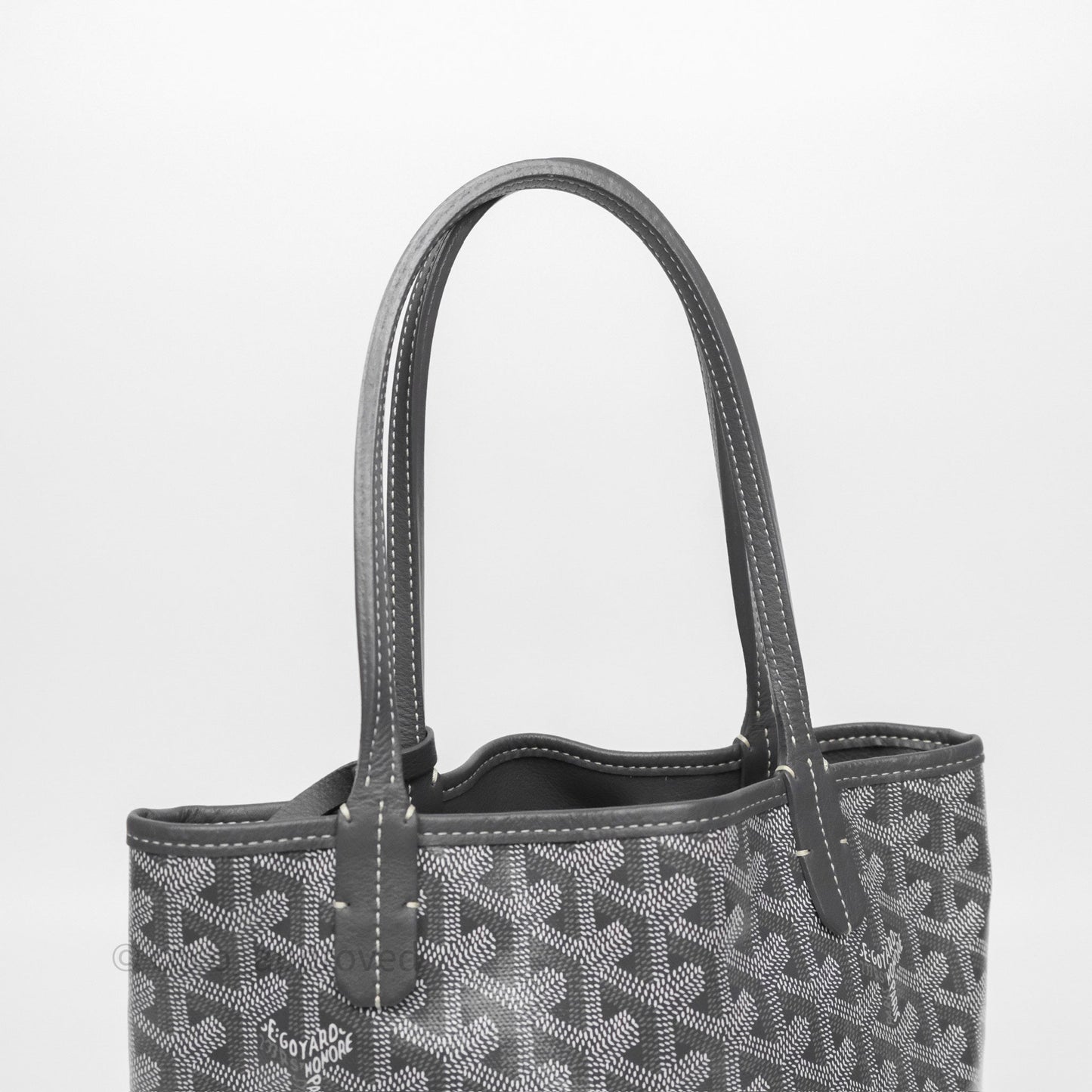 Goyard Anjou Mini Bag Goyardine Canvas Grey