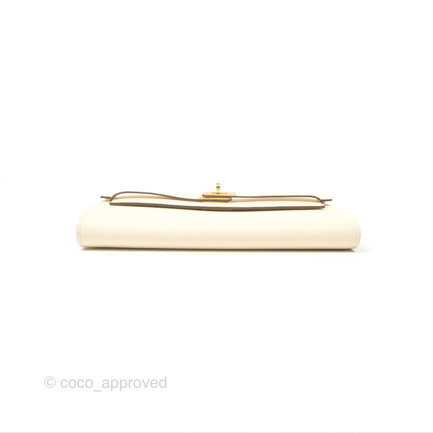 Hermès Kelly To Go Wallet Epsom Nata I2/ Jaune Poussin Gold Hardware