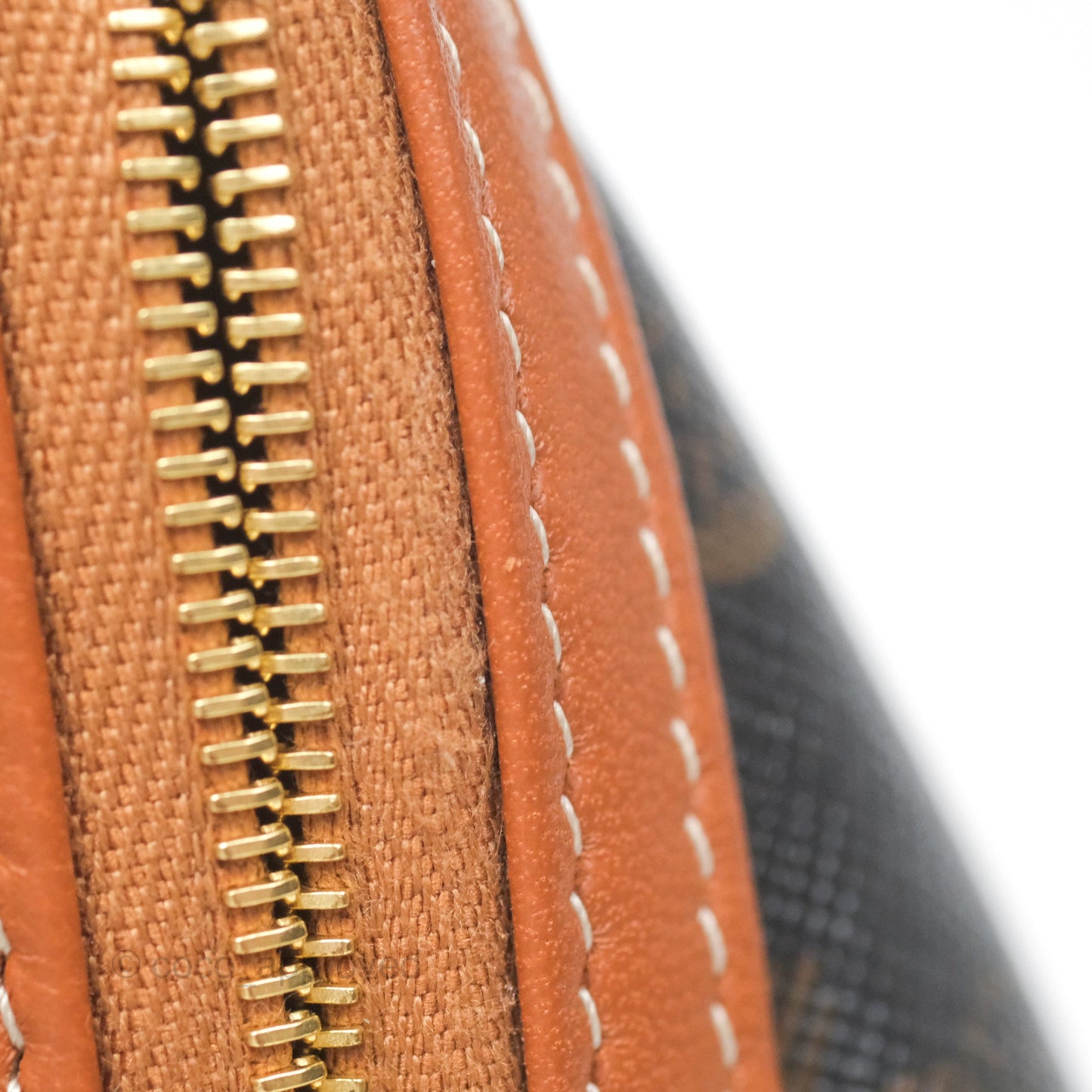 Celine Clutch With Chain Triomphe Canvas Lambskin Tan
