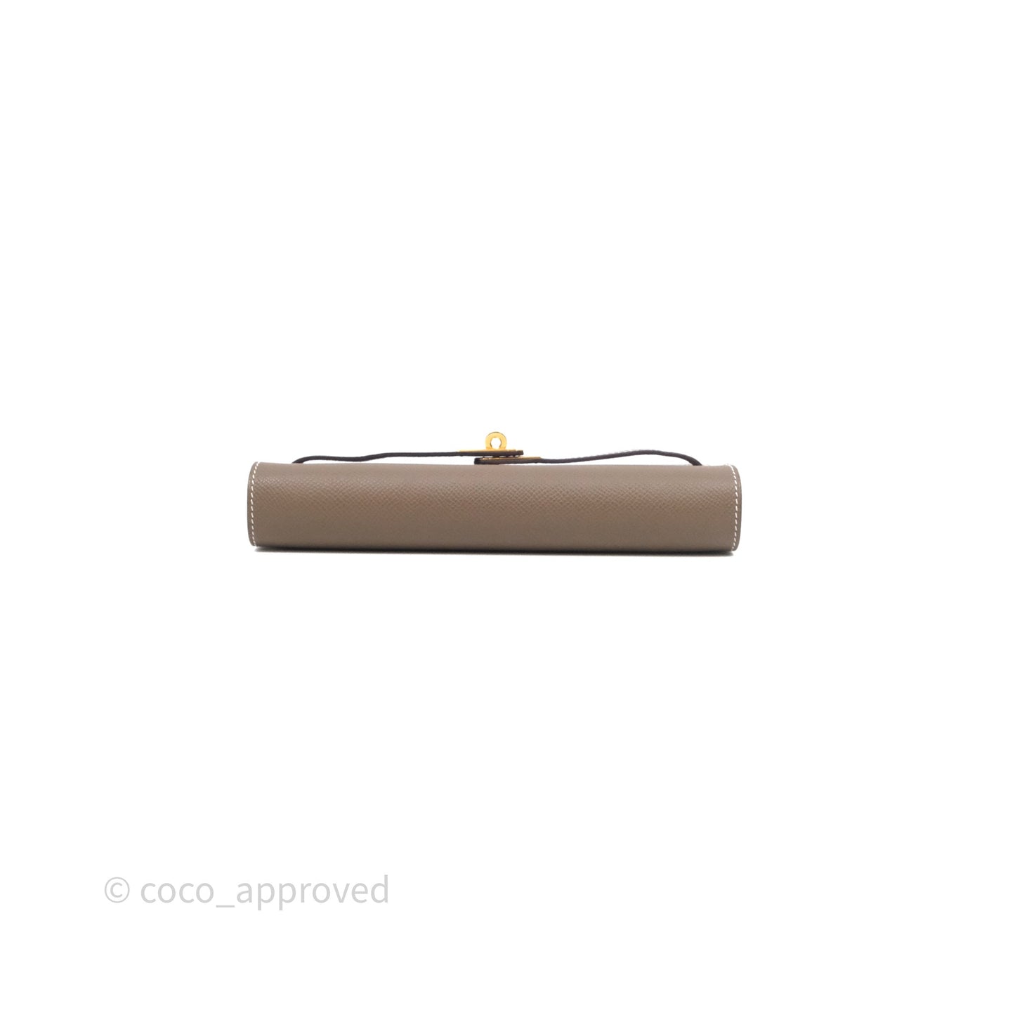 Hermès Kelly To Go Wallet Etoupe 18 Epsom Gold Hardware