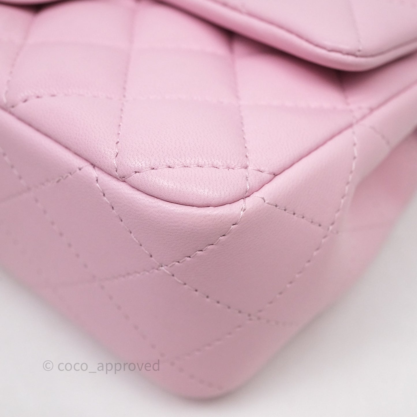 Chanel Top Handle Mini Rectangular Flap Pink Lambskin Gold Hardware