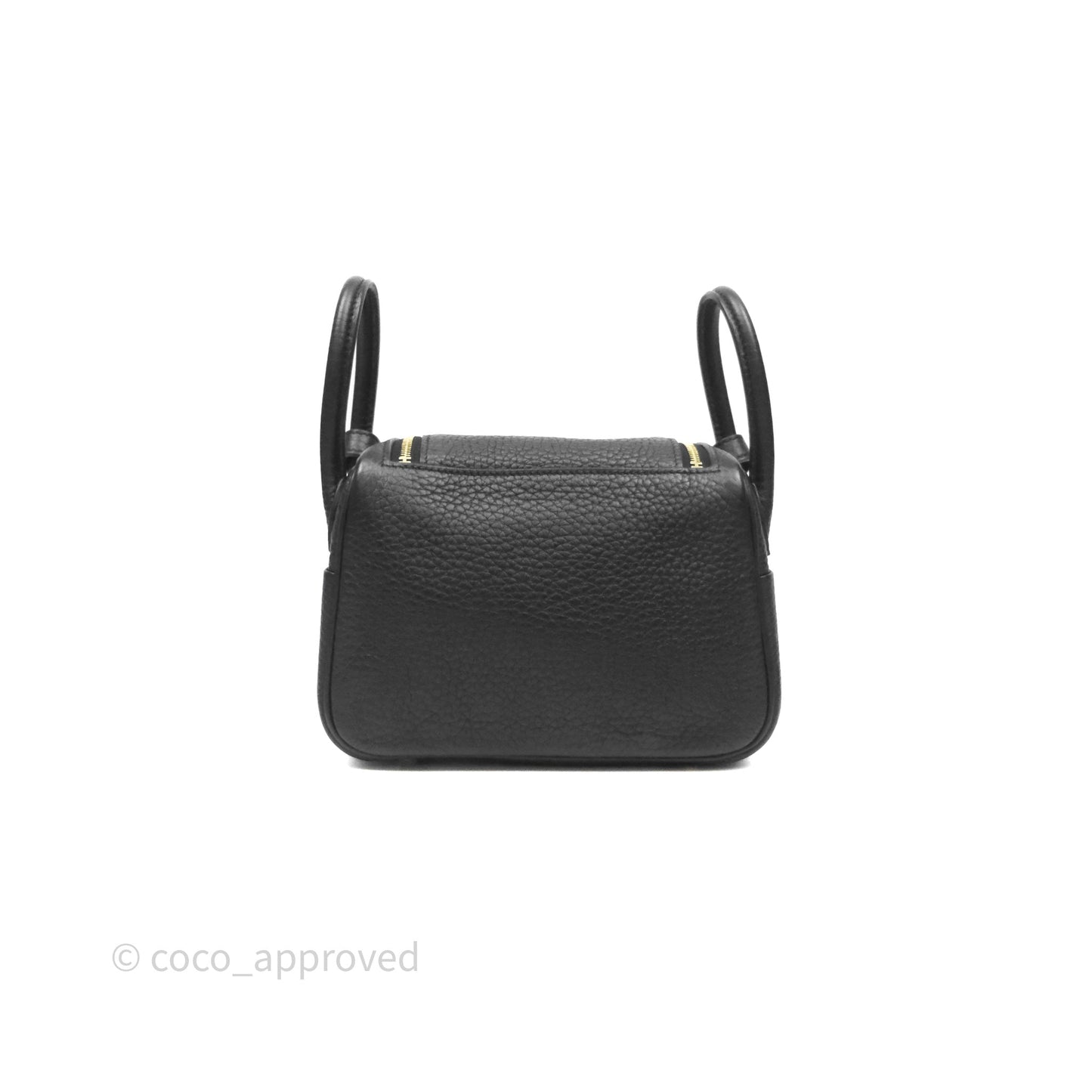 Hermès Mini Lindy 20 Noir 89 Clemence Gold Hardware
