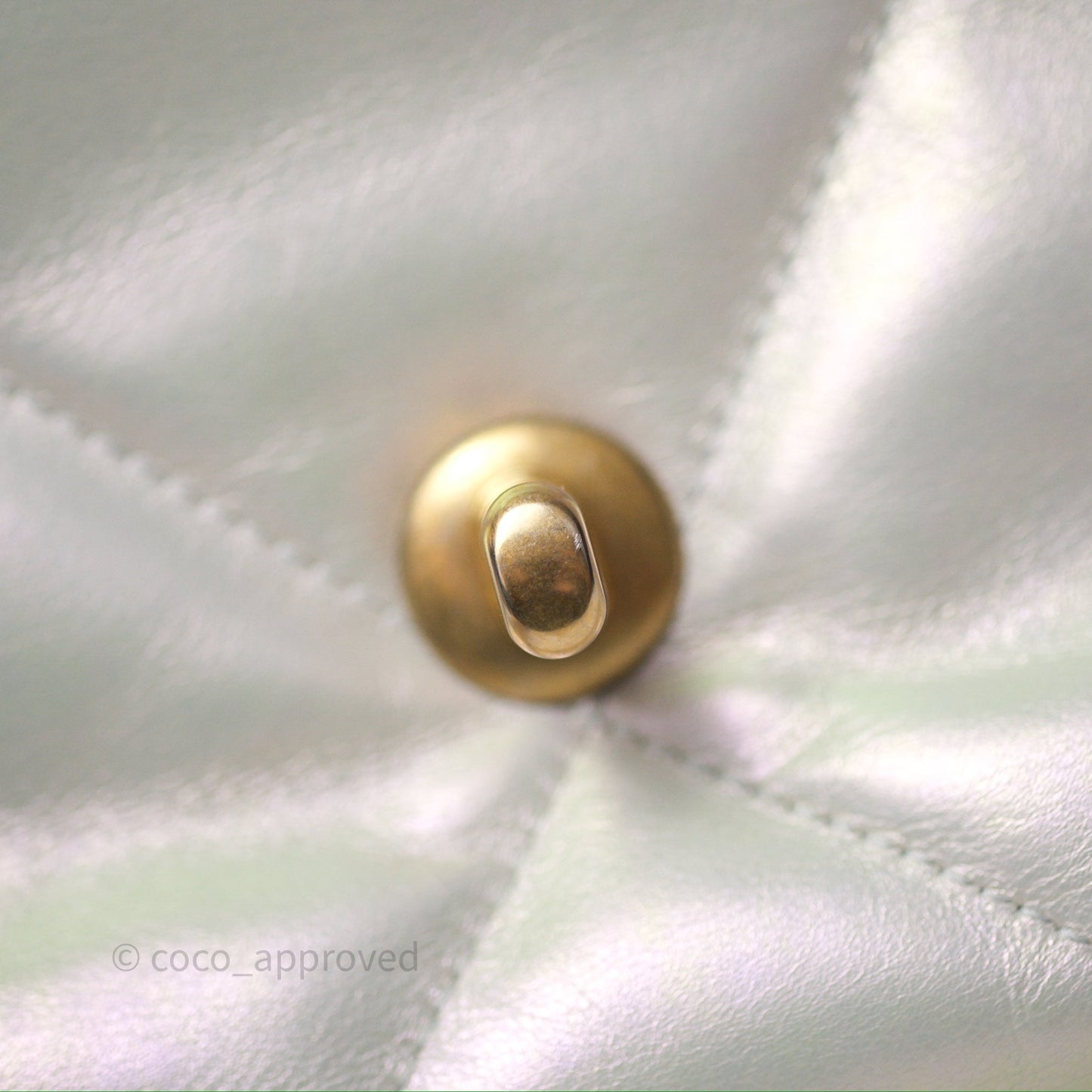 Chanel 19 Small Iridescent White Mixed Hardware