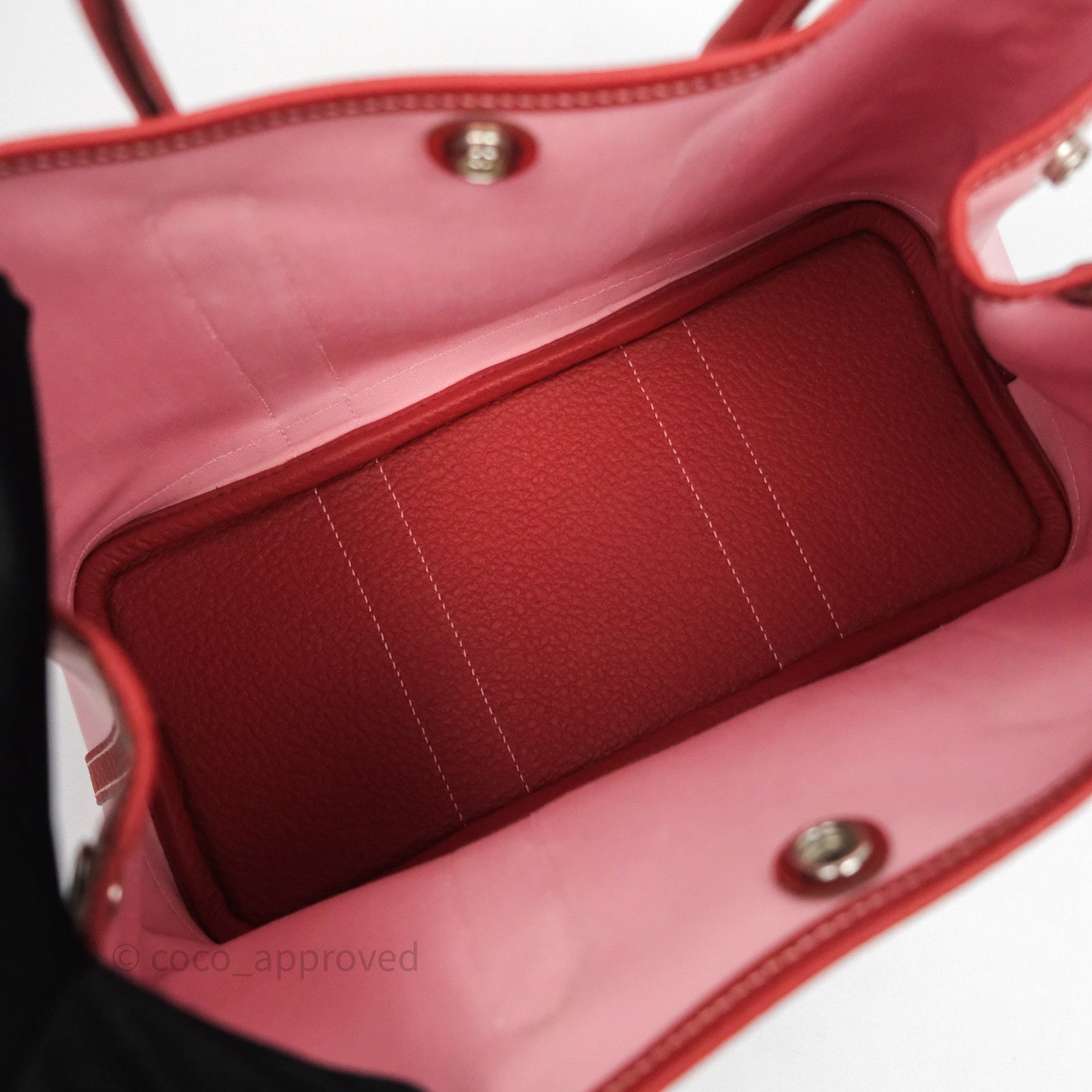 Hermès Garden Party 30 Canvas Rose Sakura 3Q/ Rouge Duchesse 2V