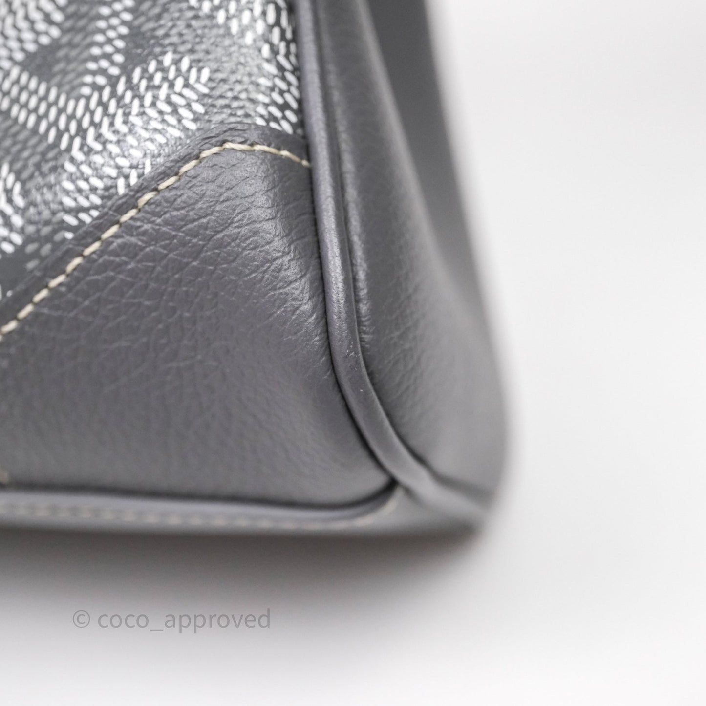 Goyard Saïgon Mini Bag Chevroches Calfskin Grey Silver Hardware