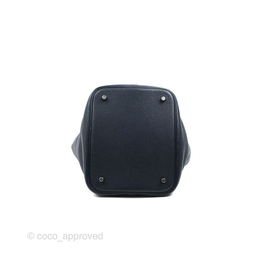 Hermès Picotin 22 Bleu Nuit 2Z Clemence Palladium Hardware