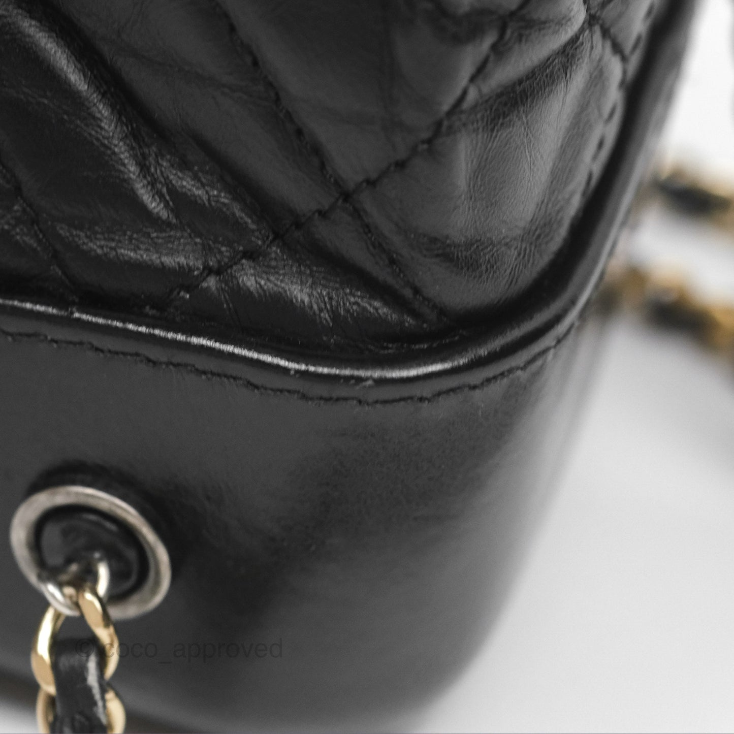 Chanel Medium Gabrielle Backpack Black Aged Calfskin