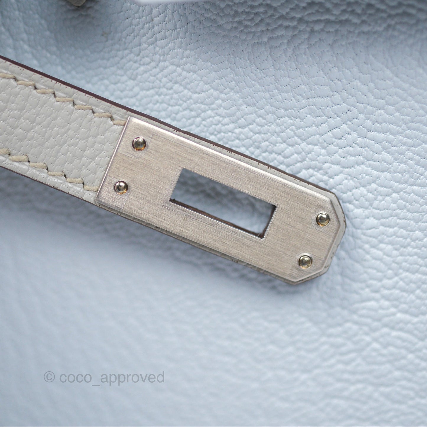 Hermès Birkin 25 Retourne HSS Blue Brume T0/ Gris Perle 80 Chevre Mysore Palladium Hardware