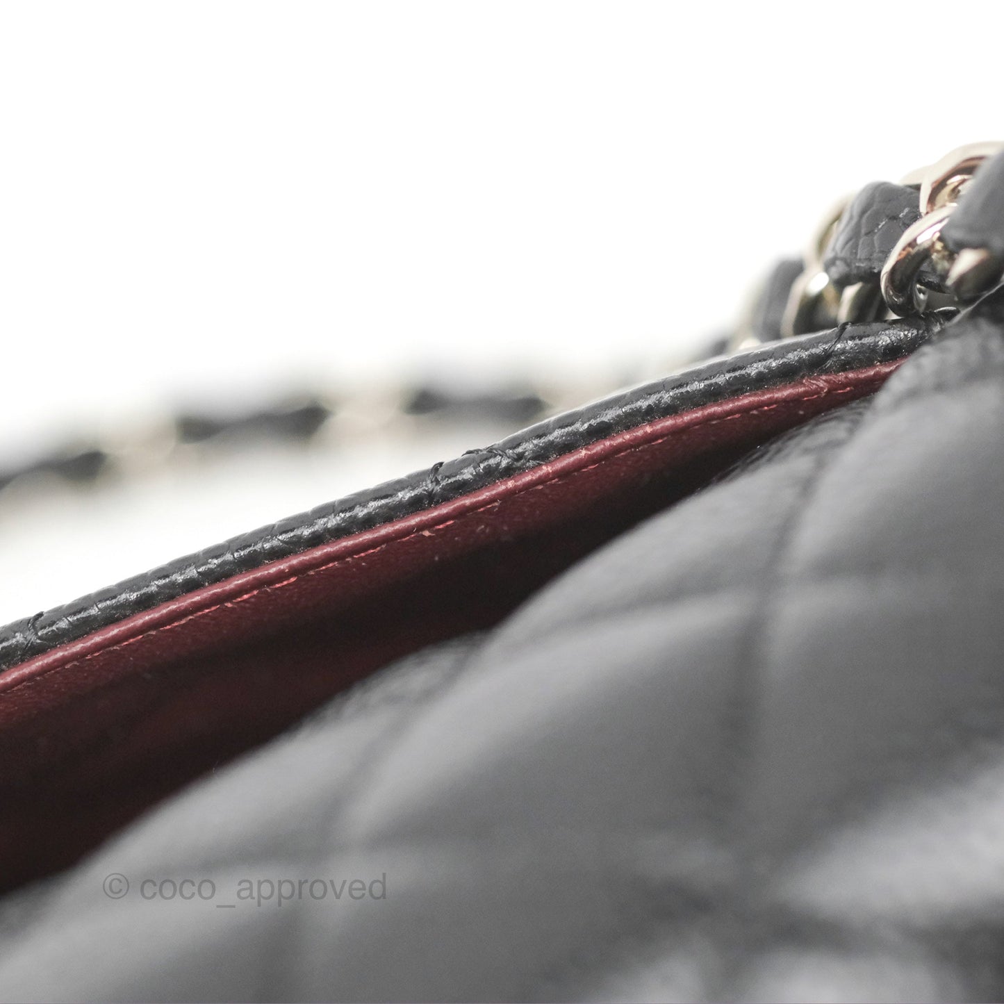Chanel Classic M/L Medium Flap Quilted Black Caviar Silver Hardware