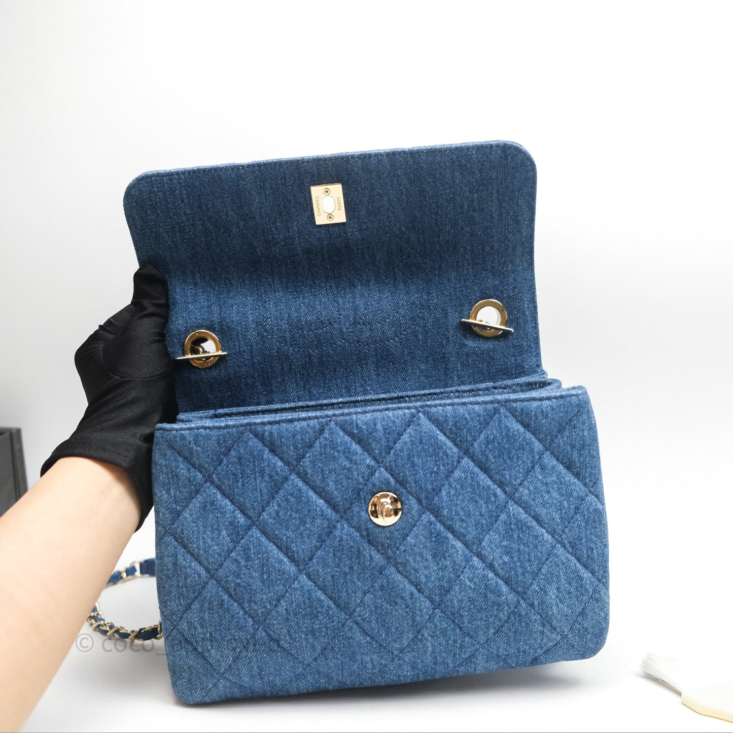 Chanel Small Trendy CC Denim Gold Hardware