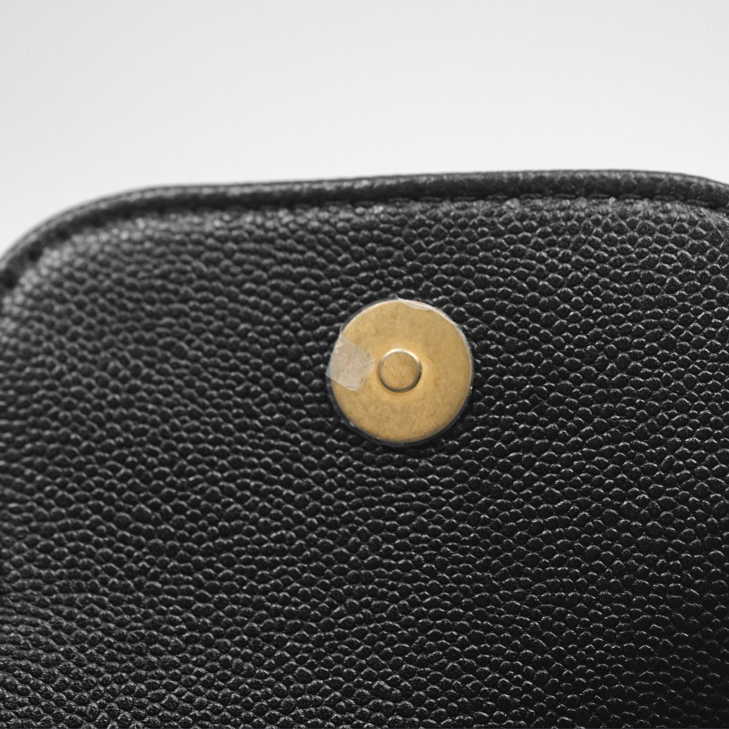 Chanel Double Pocket Hobo Bag Black Caviar Brushed Gold Hardware