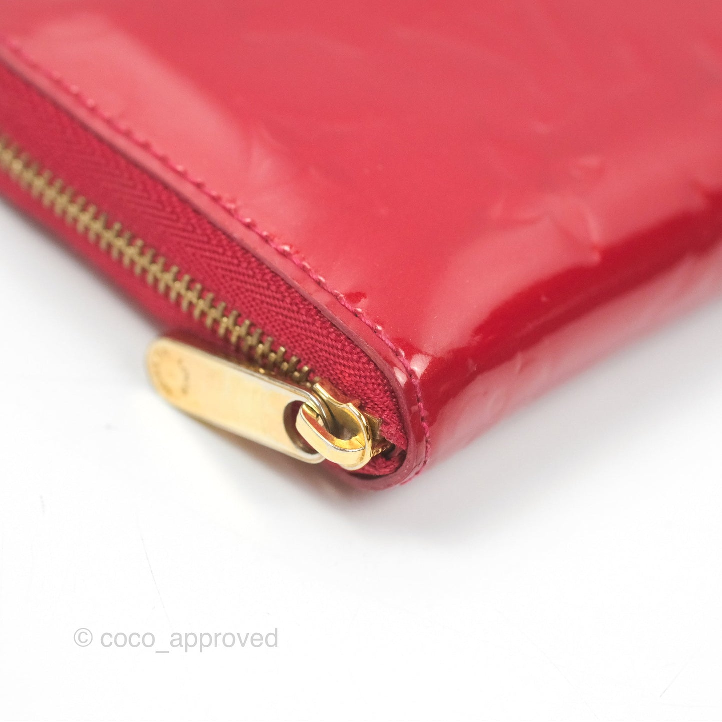 Louis Vuitton Vernis Zippy Coin Purse Rouge Grenadine Patent