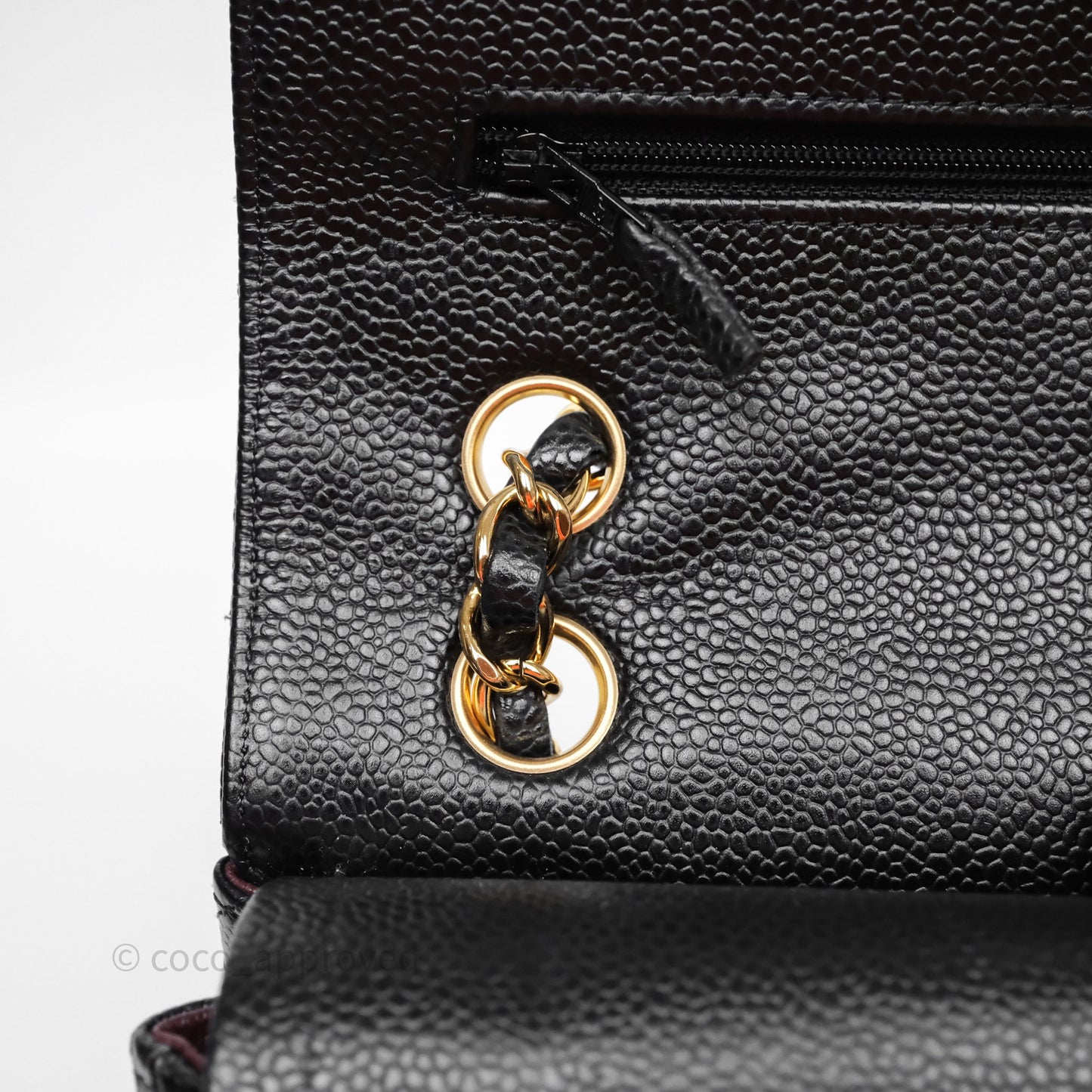 Chanel Small Classic Flap Quilted Black Caviar Gold Hardware