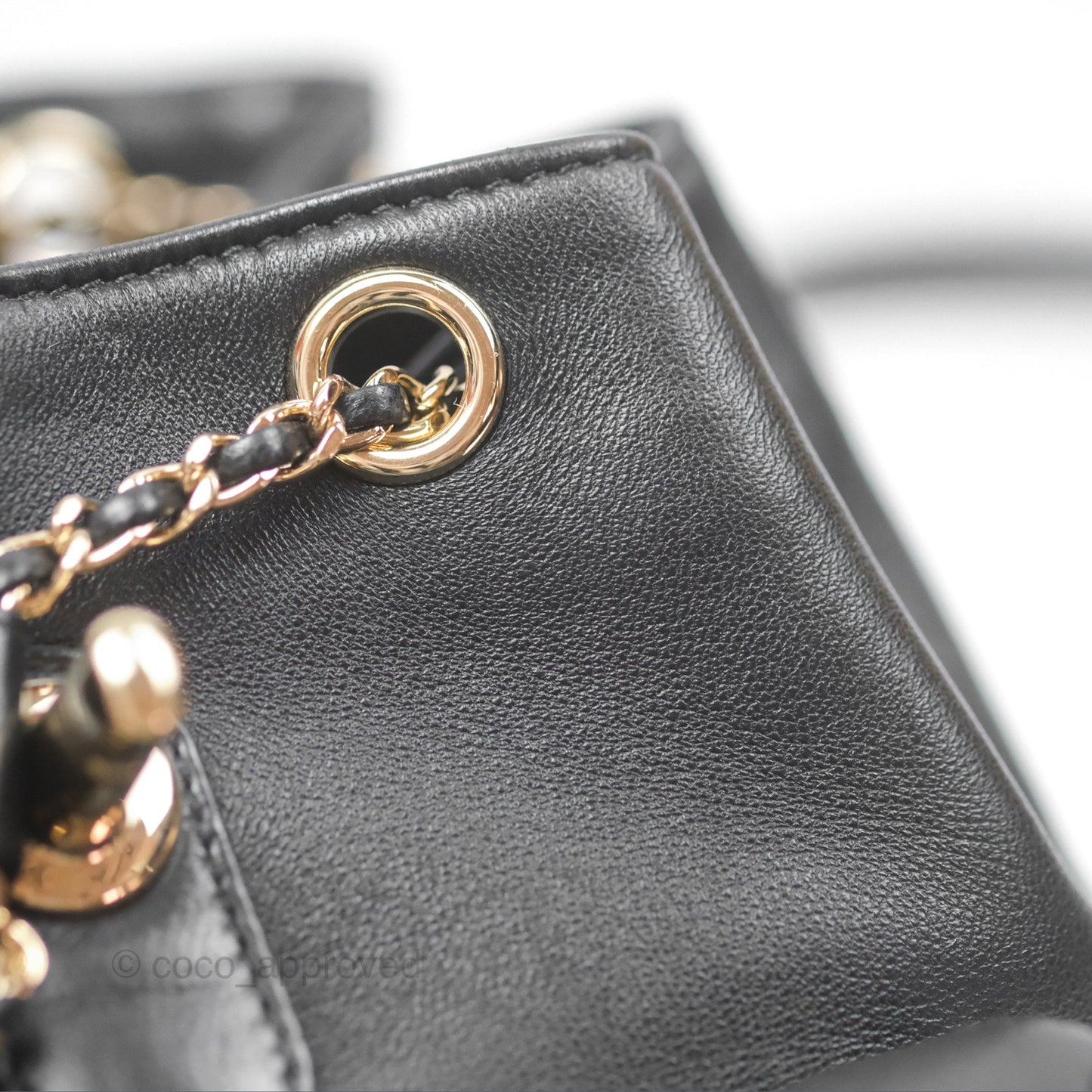 Chanel Quilted Small Duma Drawstring Backpack Black Lambskin