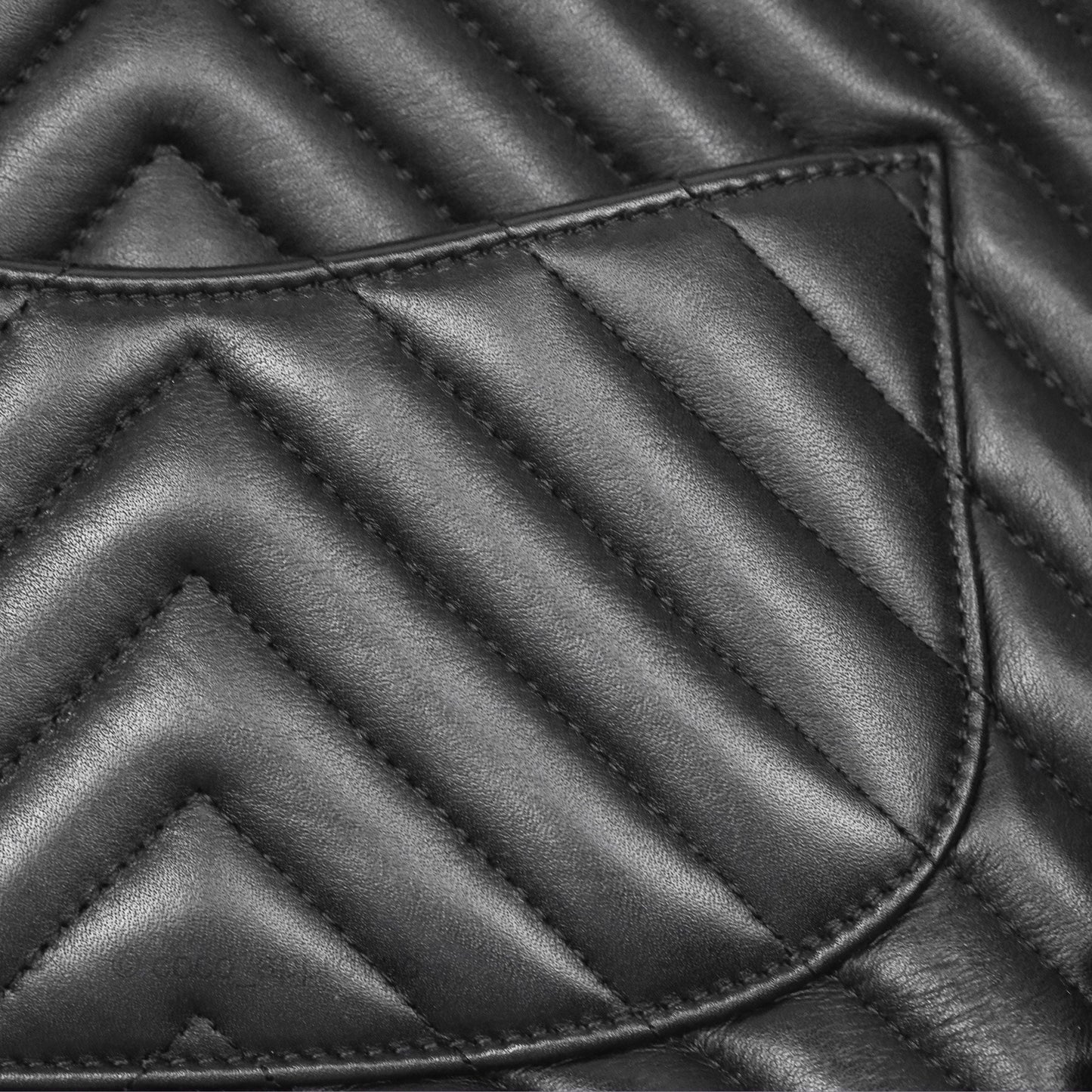 Chanel Medium Chevron Urban Spirit Backpack Black Calfskin Silver Hardware