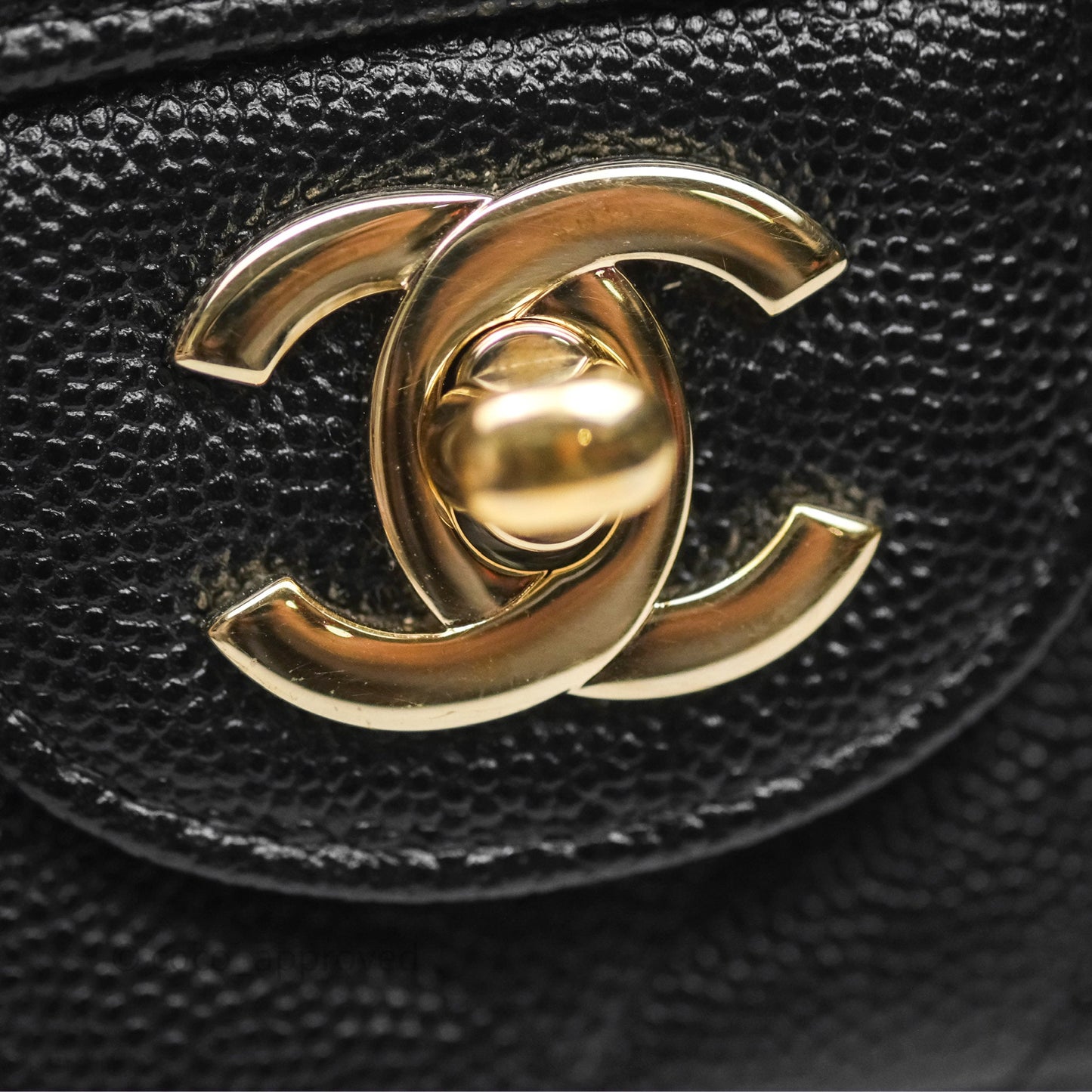 Chanel Mini Rectangular Chevron Black Caviar Gold Hardware