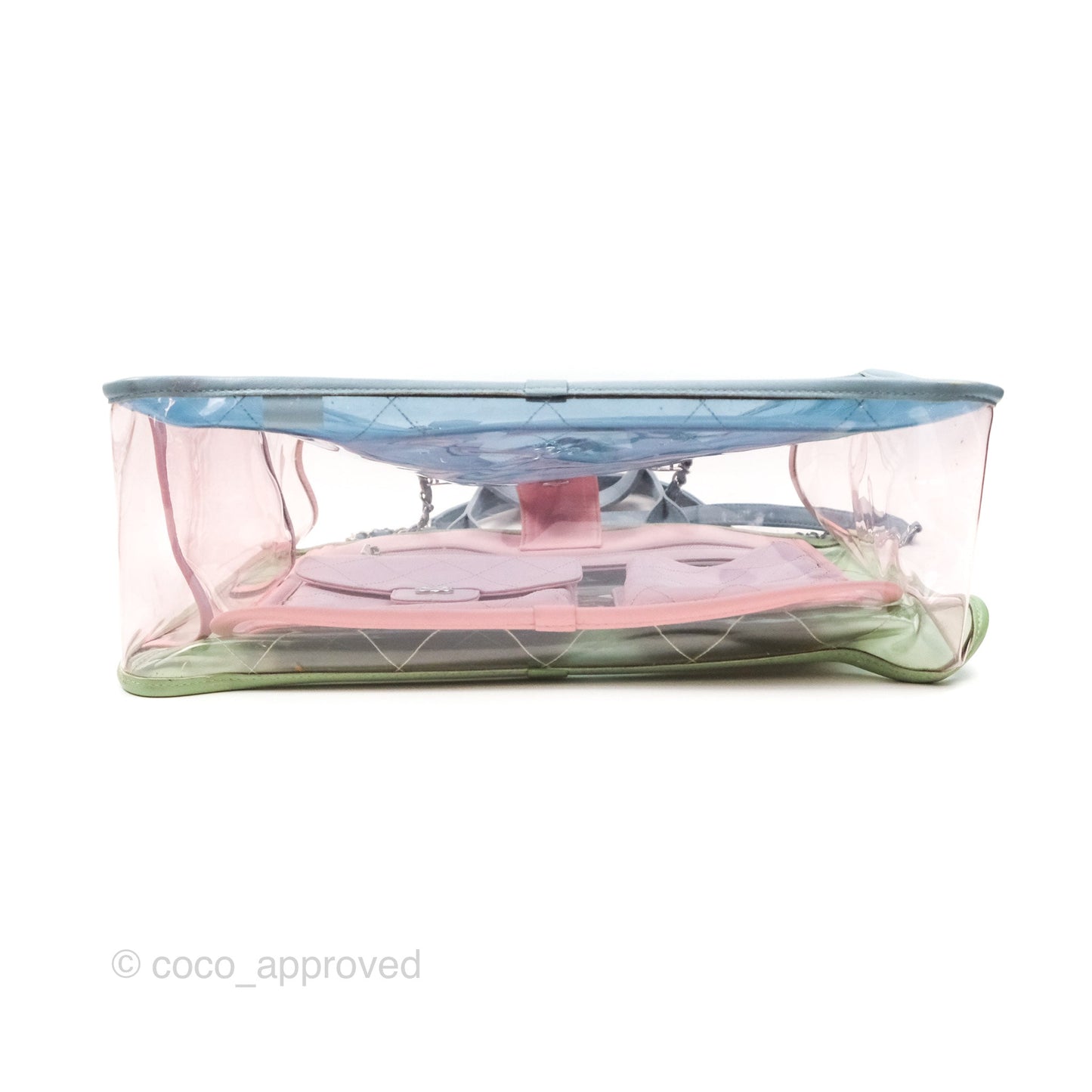 Chanel Coco Splash Blue/Green/Pink PVC Shopping Tote Bag