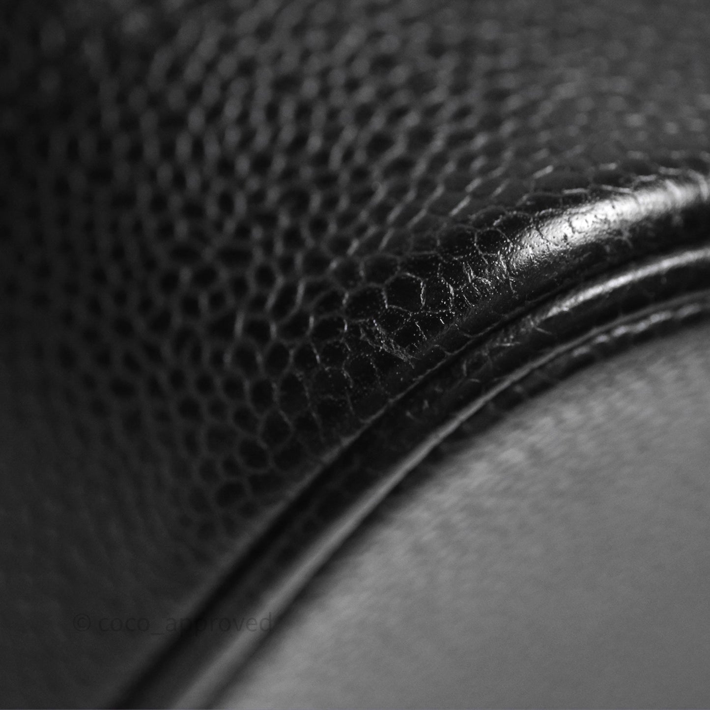 Chanel Vintage Vanity Case Black Caviar Gold Hardware