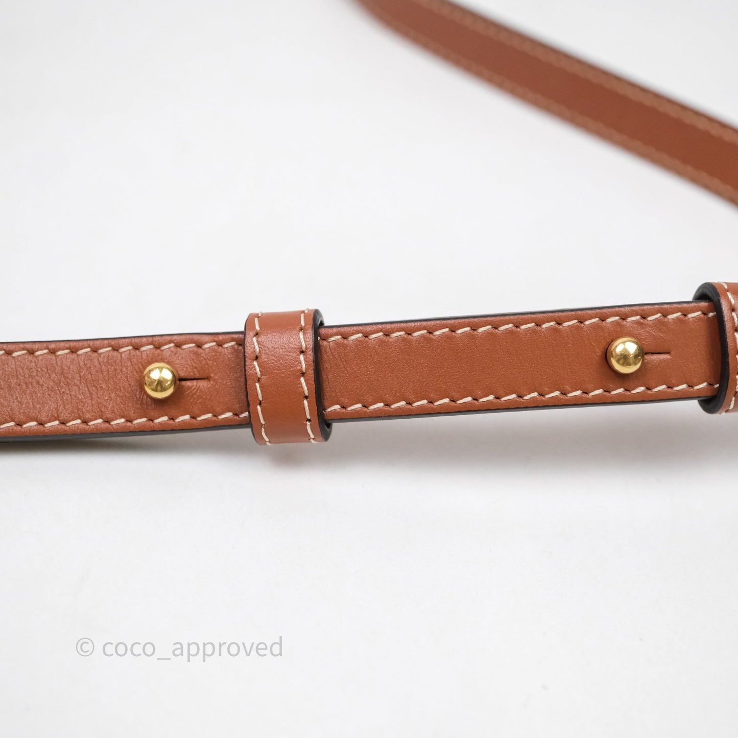 Celine Mini Triomphe Canvas Tan Calfskin