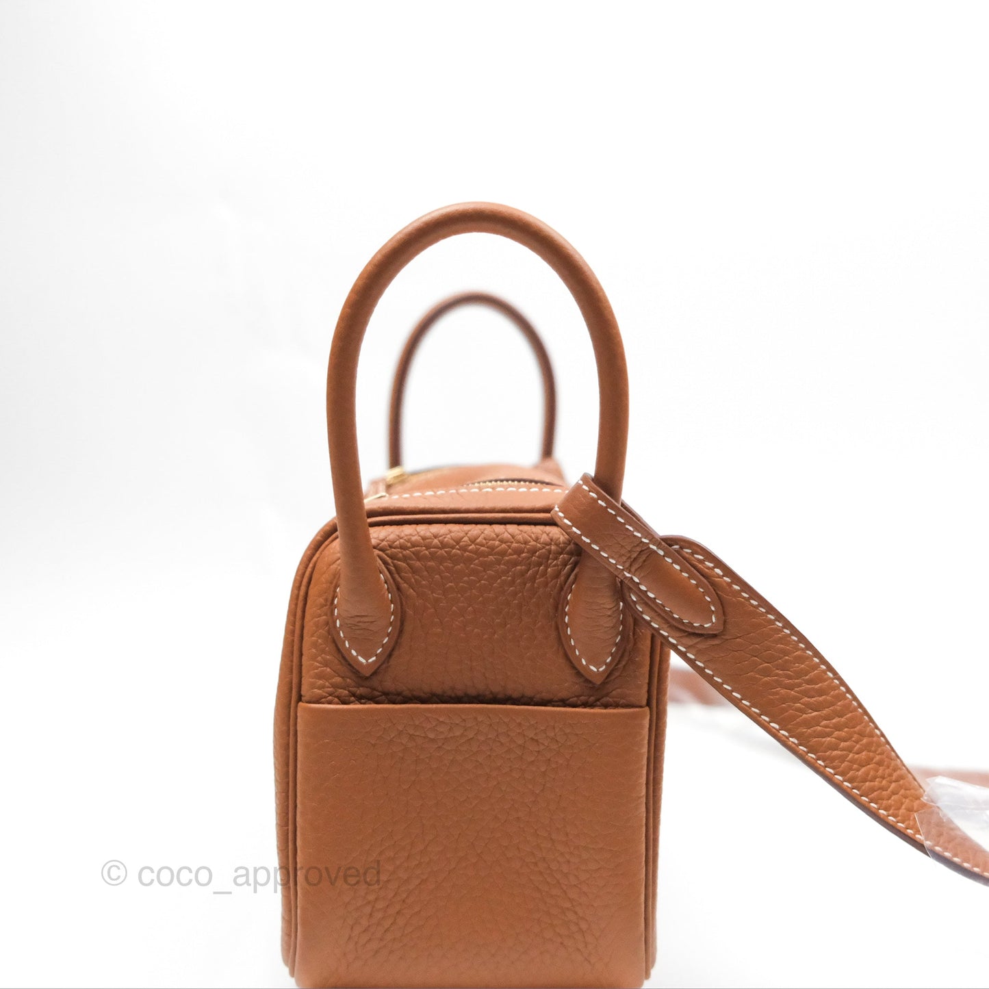 Hermès Mini Lindy 20 Gold Clemence Gold Hardware