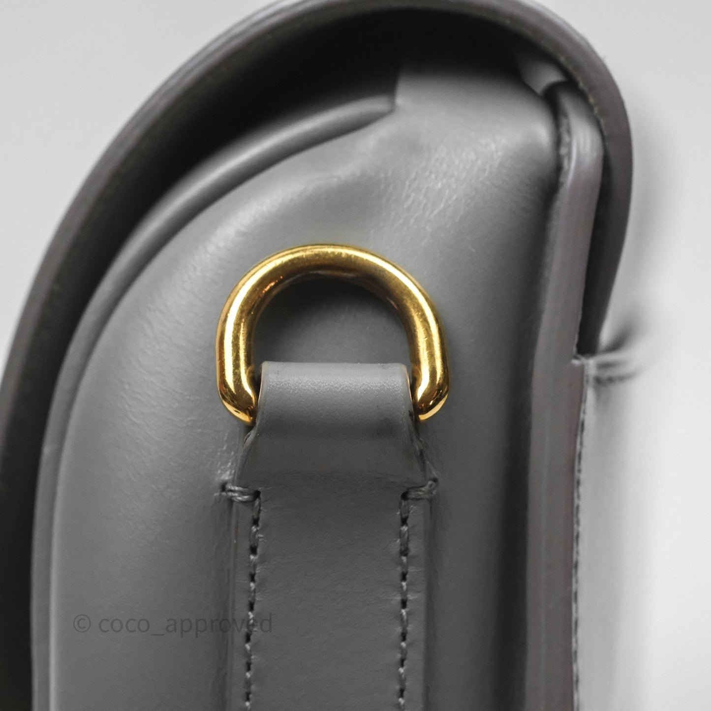 Christian Dior Medium Bobby Flap Grey Box Calfskin