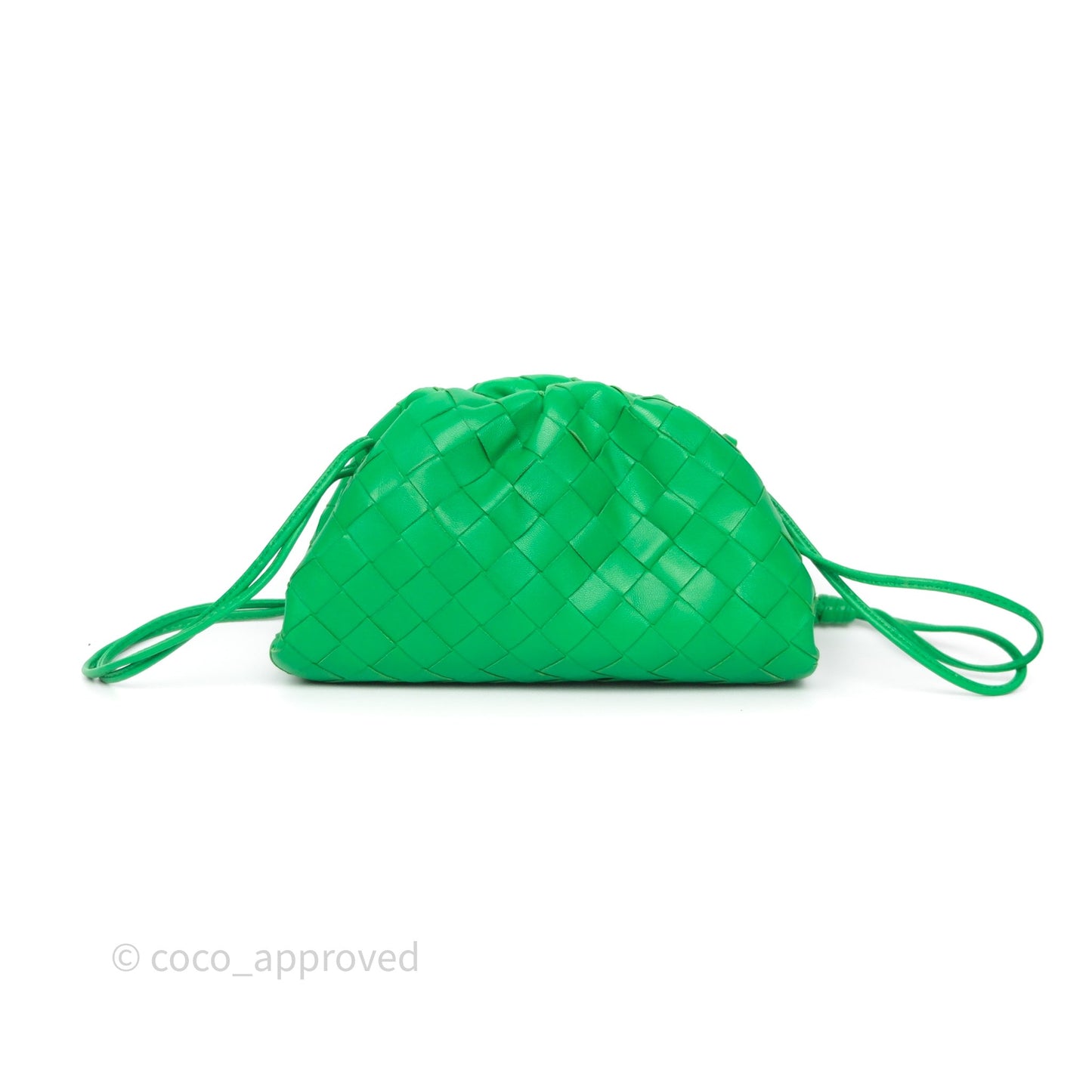 Bottega Veneta Mini Pouch Green Intrecciato Lambskin