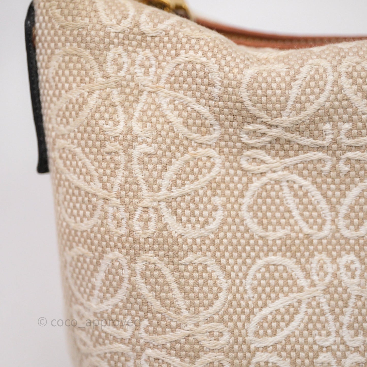 Loewe Top Handle Cubi Bag Anagram Jacquard