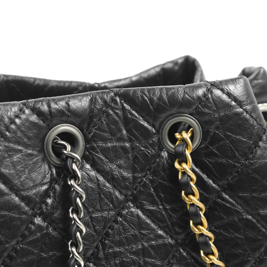 Chanel Small Gabrielle Backpack Black Aged Calfskin