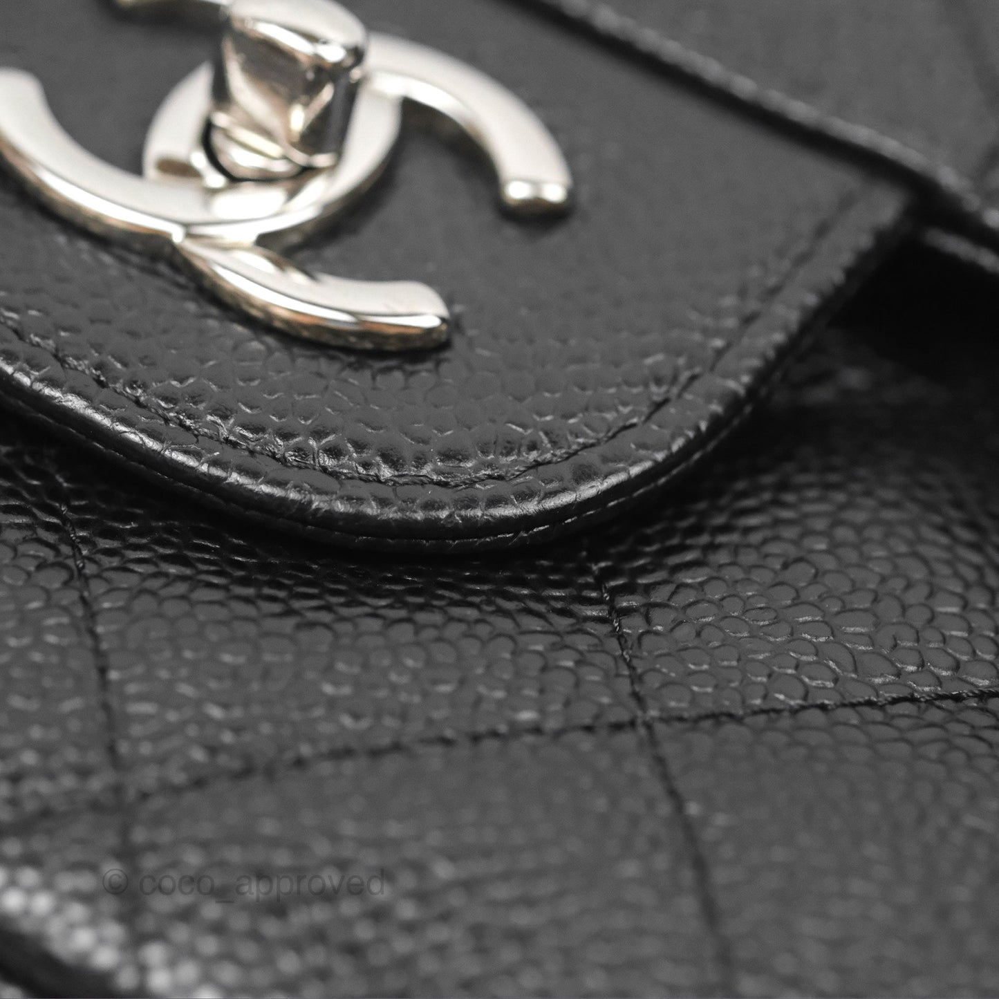 Chanel Jumbo Double Flap Black Caviar Silver Hardware⁣⁣